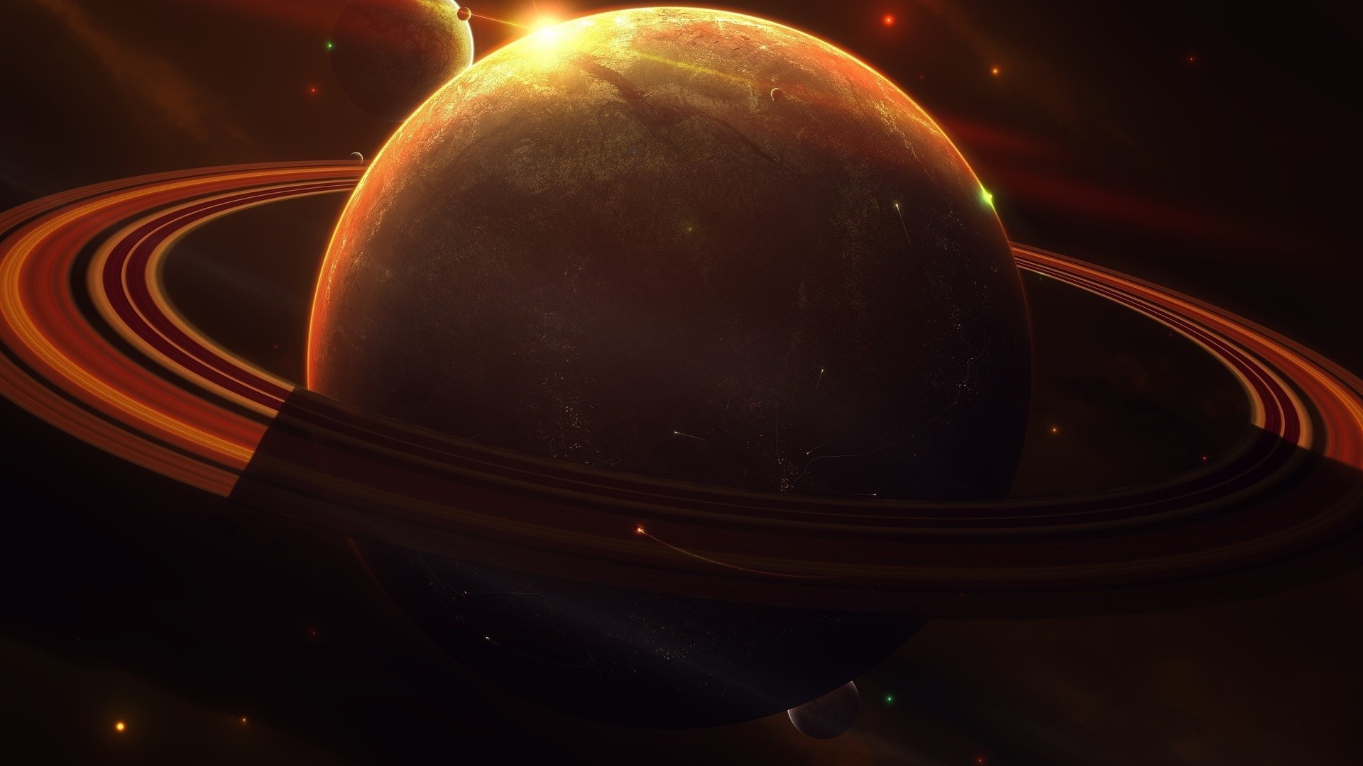 The planet Jupiter in space