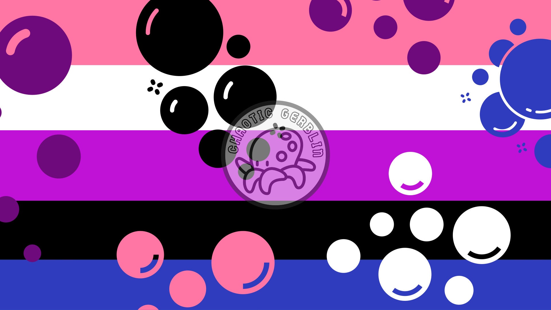 Genderfluid Pride Flag Halloween Digital Computer Wallpaper