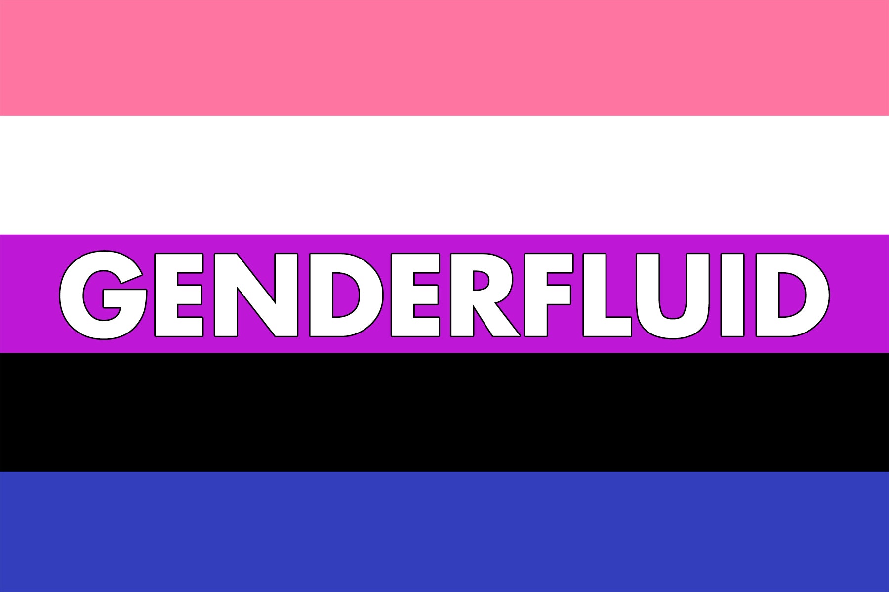 Genderfluid Pride Holographic Acrylic Pin