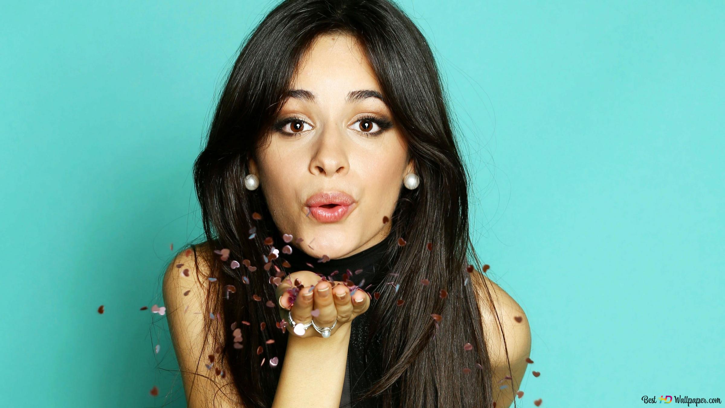 Camila cabello, blowing a kiss 4K wallpaper download