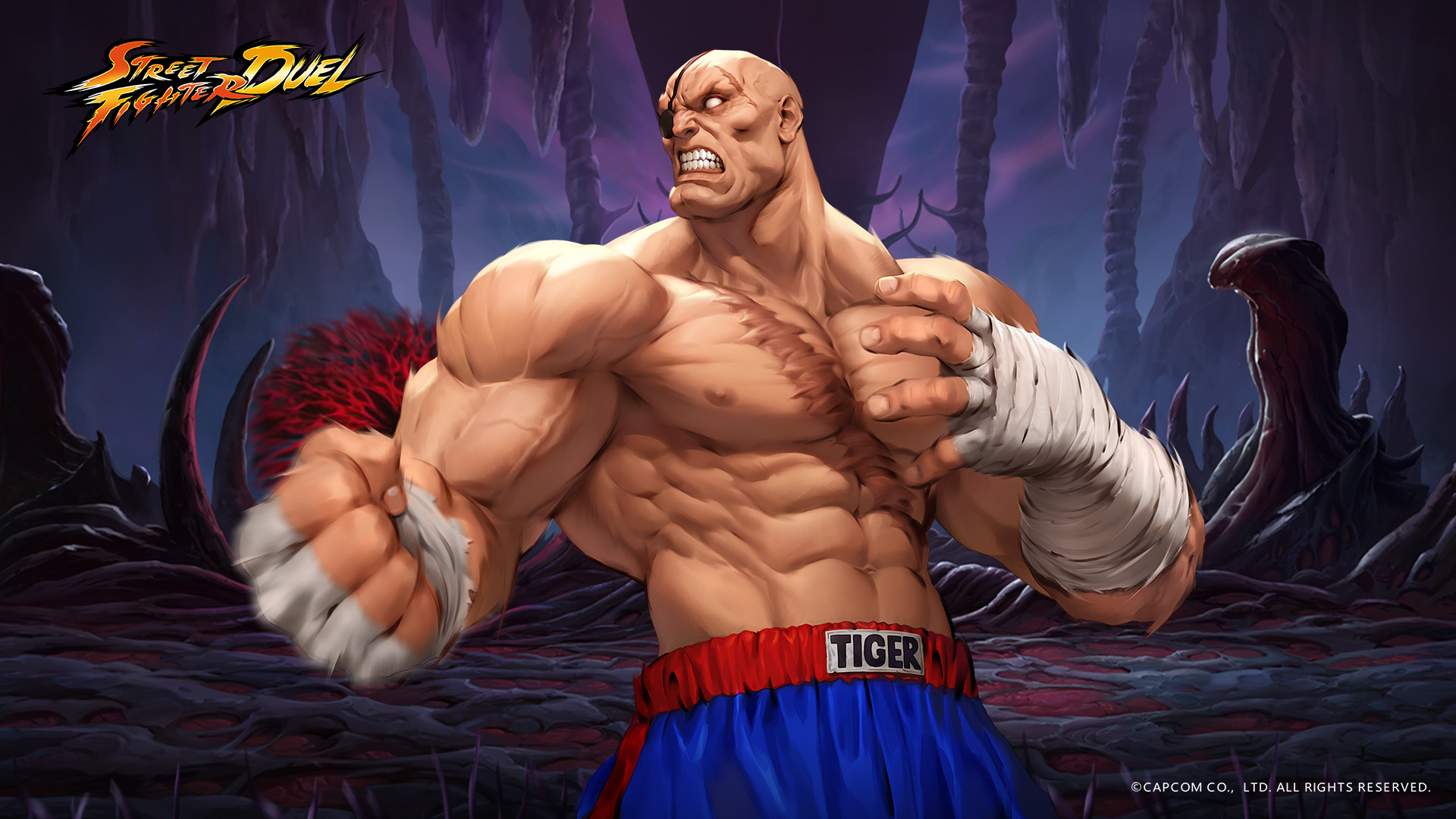 Street Fighter: Duel by Crunchyroll Games your spirit with these Sagat wallpaper, World Warriors!