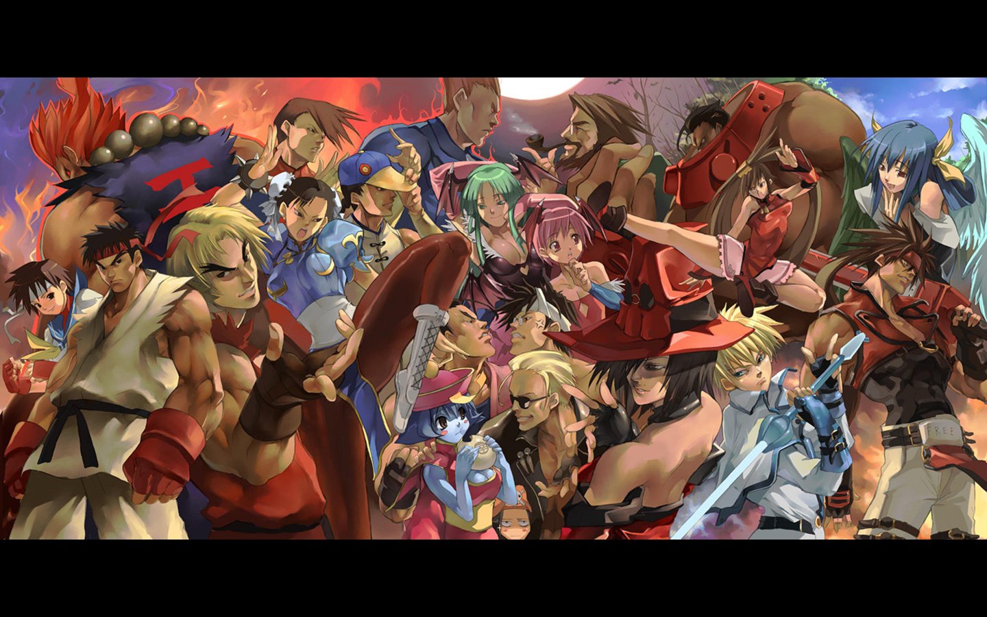 street, Fighter, Sakura, Ryu, Akuma, Chun li, Ken, Masters Wallpaper HD / Desktop and Mobile Background