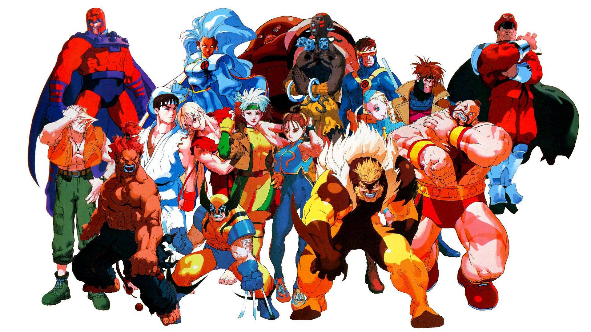 Download X Men Versus Street Fighter Characters Wallpaper