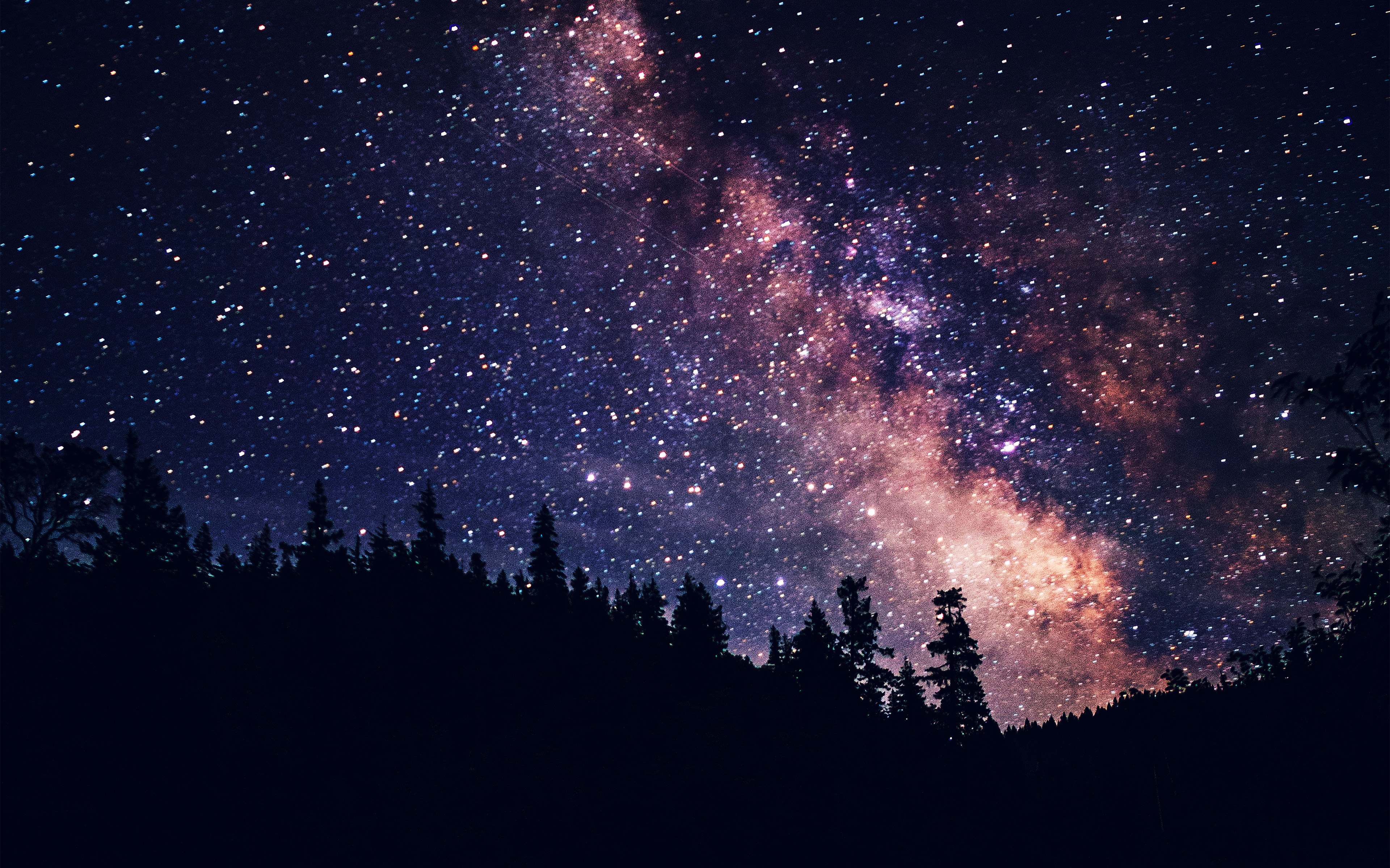 wallpaper for desktop, laptop. night sky dark space milkyway star nature