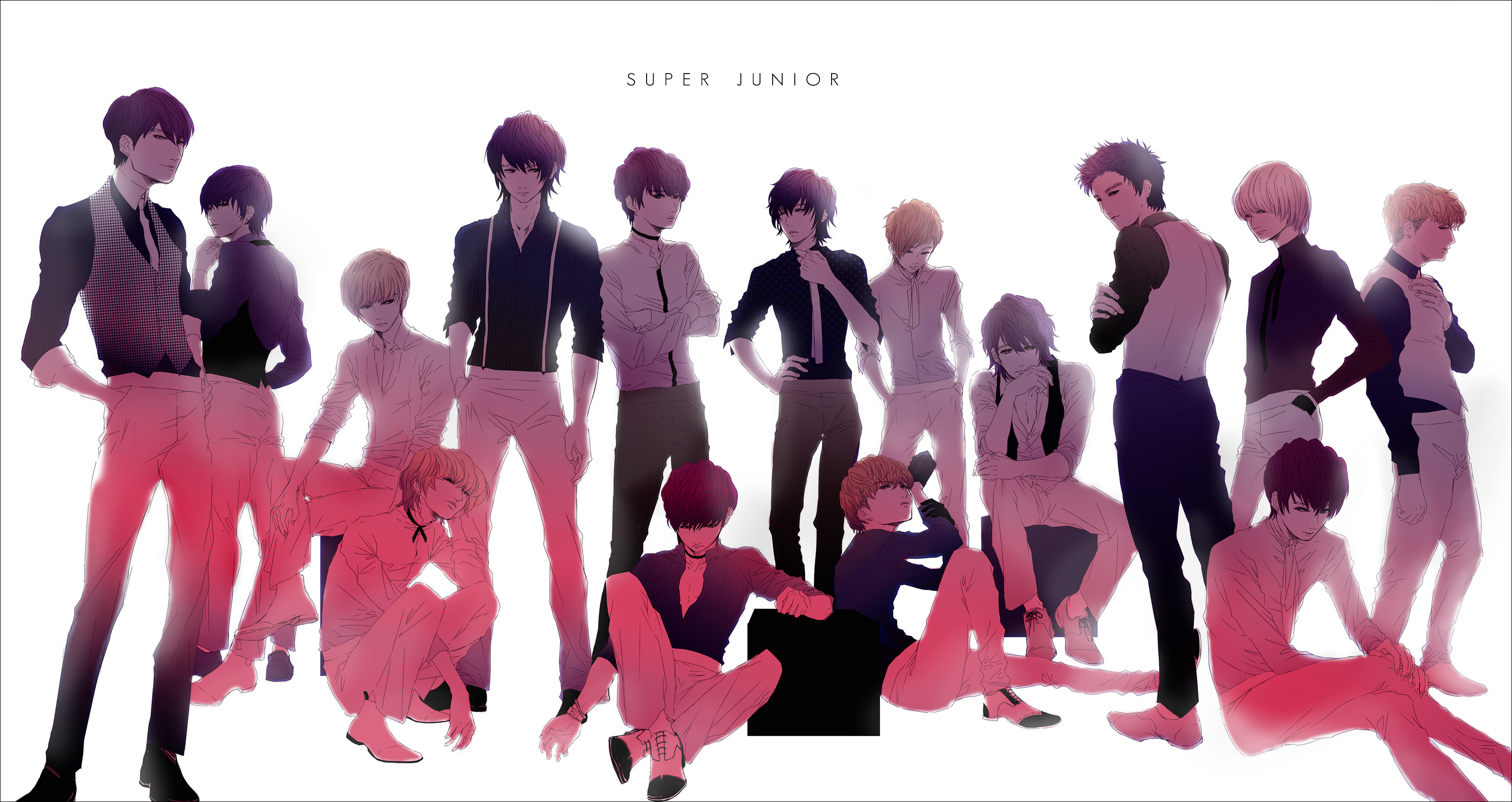 Super Junior HD Wallpaper Group Pose