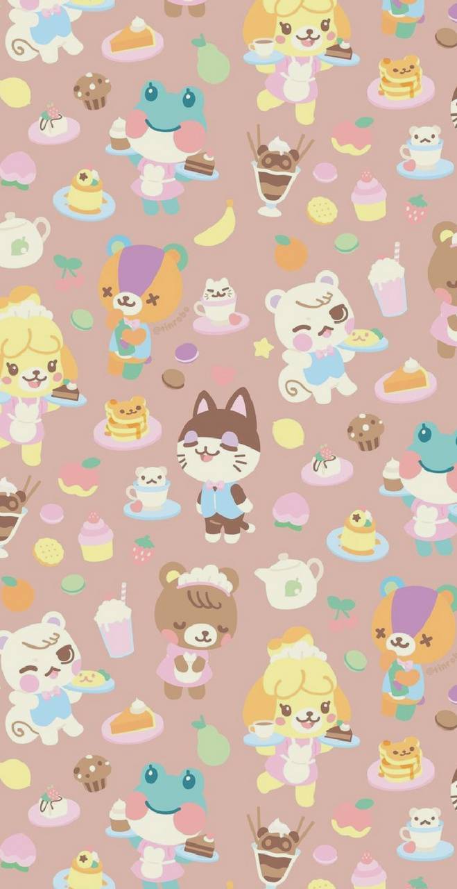 Cute animal crossing mobile phone wallpaper