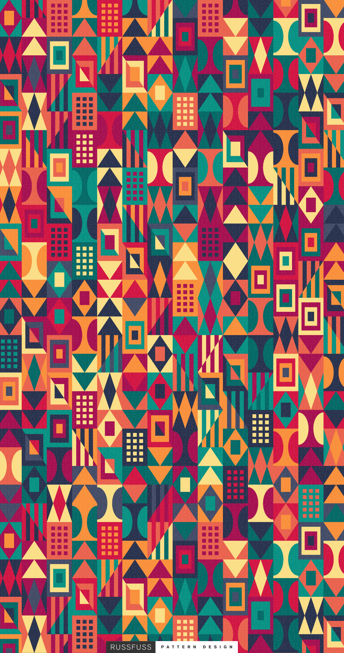 Phone Wallpaper. Russfuss Pattern Design
