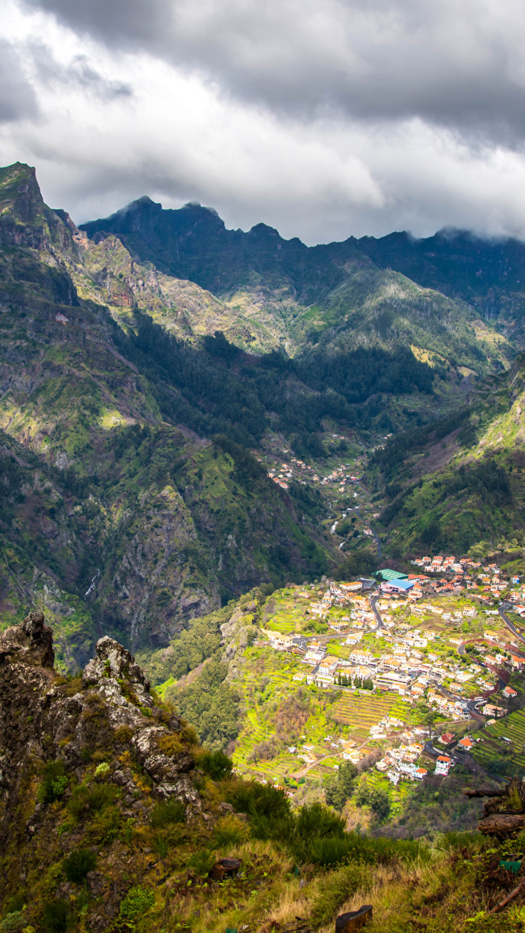 Wallpaper Portugal Canela Madeira Islands Nature canyons 1080x1920