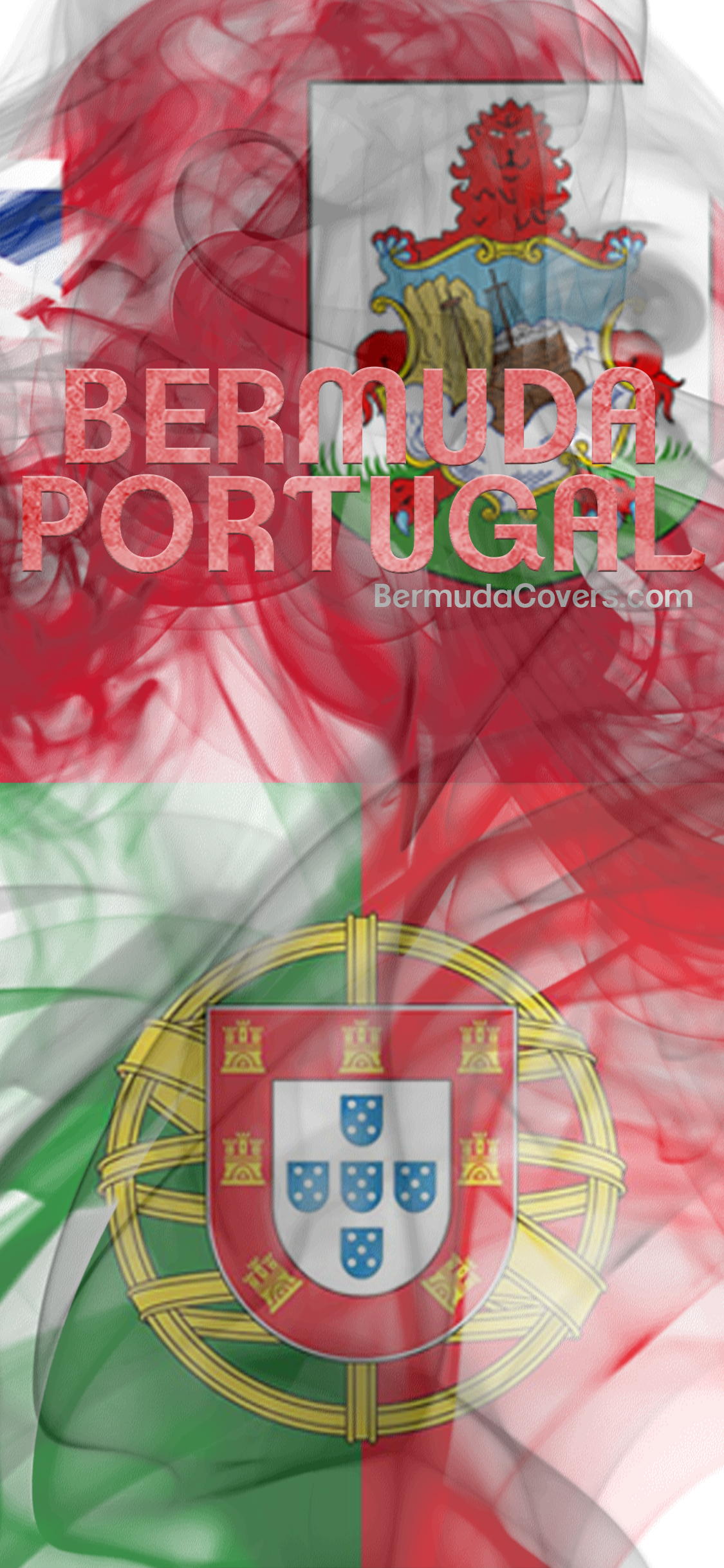 Swirling Bermuda Portugal Flags Facebook, Twitter & Phone Screen