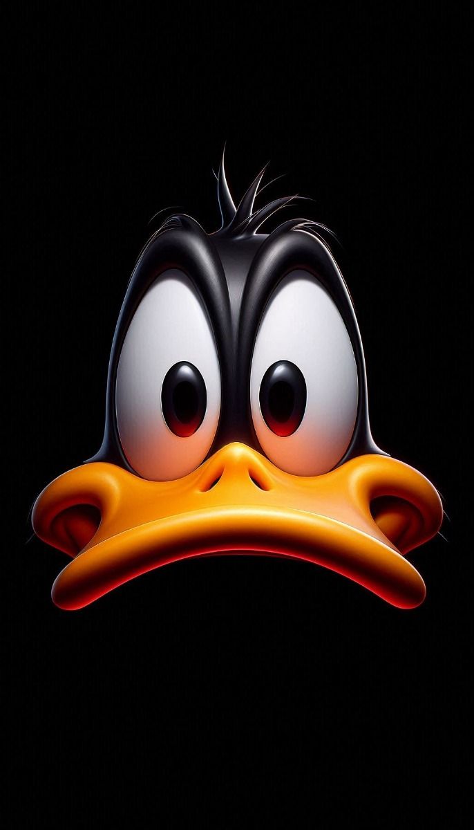 Daffy Duck. Black Mobile Wallpaper