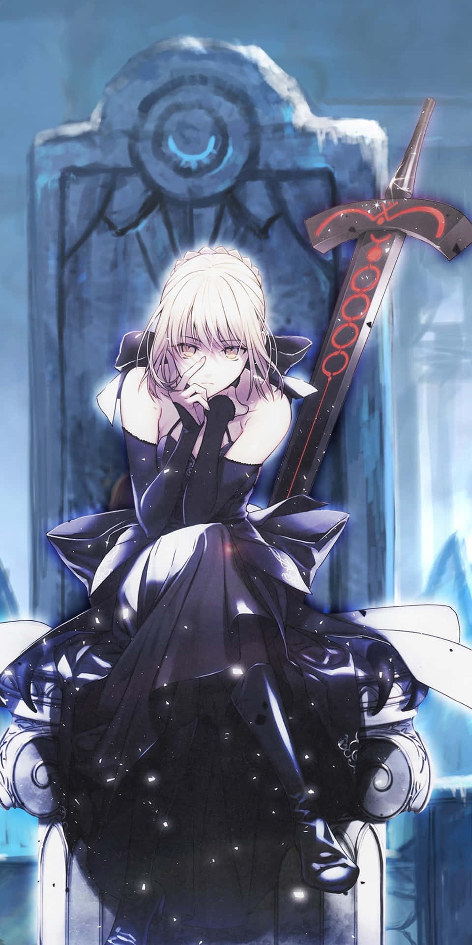 Download Saber Alter Fate Stay Night On Throne Wallpaper