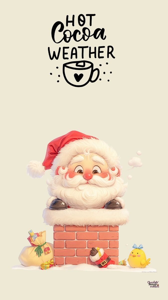 Cute Santa Claus Phone Wallpaper