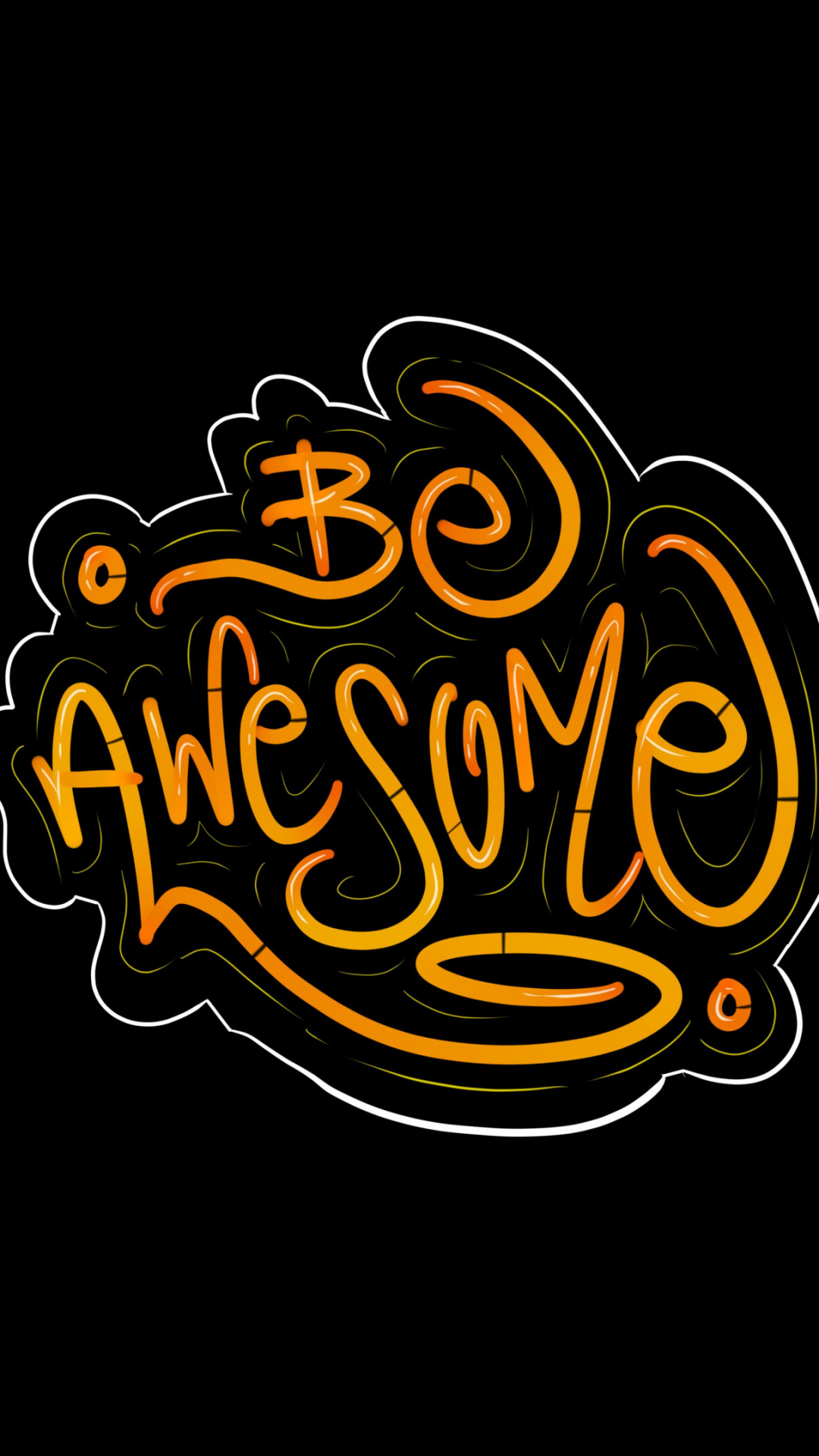 Be Awesome Wallpaper 4K, Typography, AMOLED