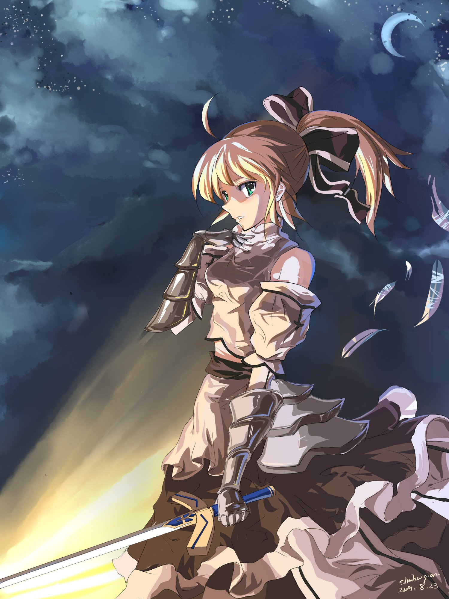 fate stay, Night, Saber, Fate, Series Wallpaper HD / Desktop and Mobile Background