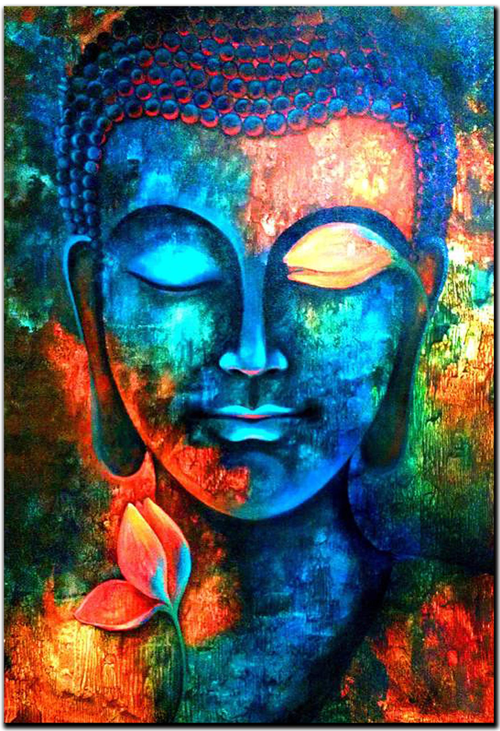 wallpics® Lord Buddha Wallpaper Glossy Photo Paper Poster For Living Room, Bedroom, Office, Kids Room, Hall (13X19), Amazon.in: Home & Kitchen