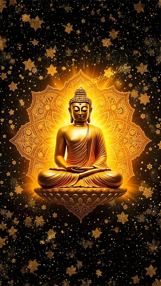 Buddha iPhone wallpaper with Energy Chakra