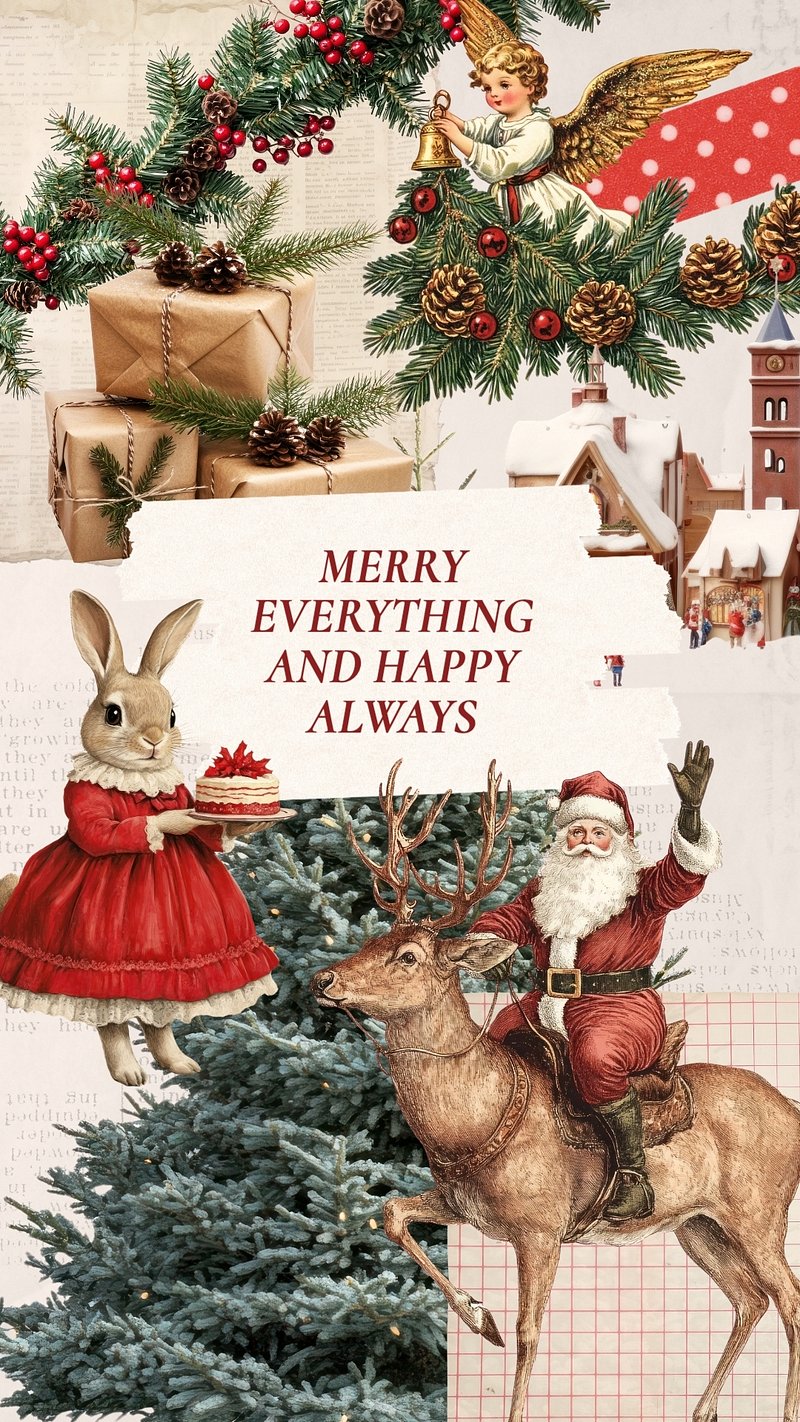 Santa Claus Vintage Image Wallpaper