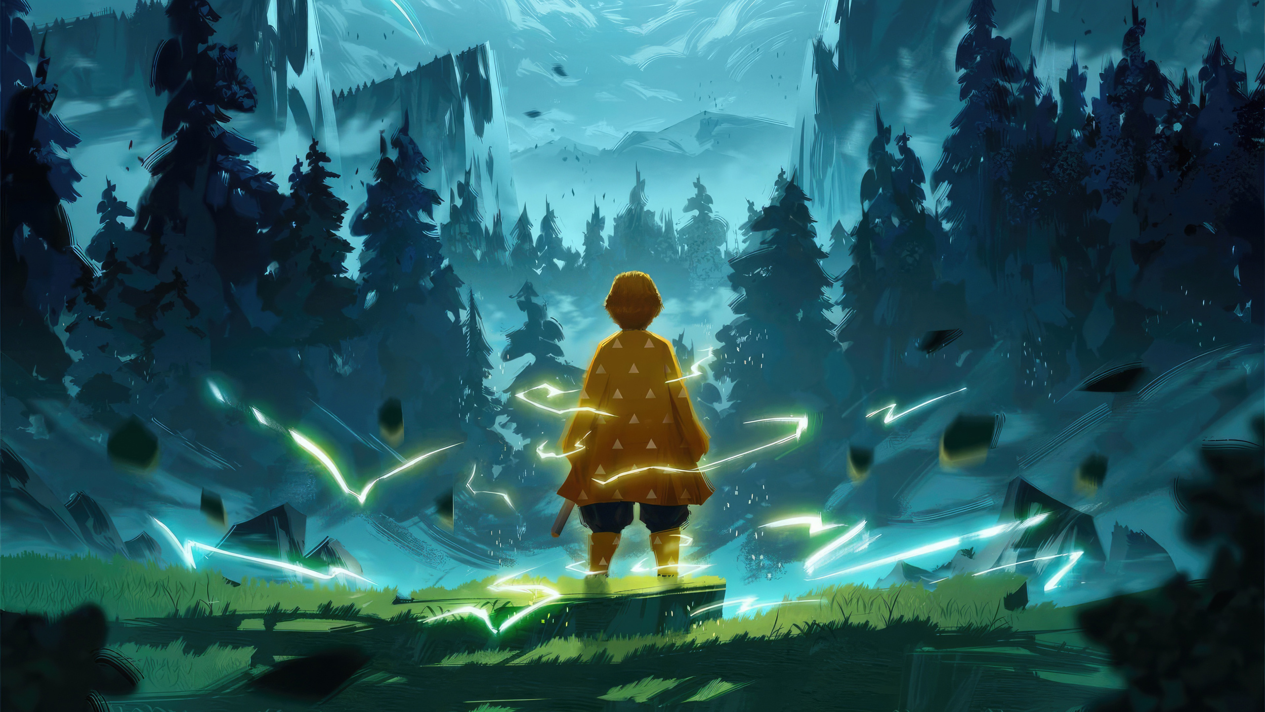 Zenitsu Agatsuma Demon Slayer 1440P Resolution , HD 4k Wallpaper Image, Background, Photos and Picture