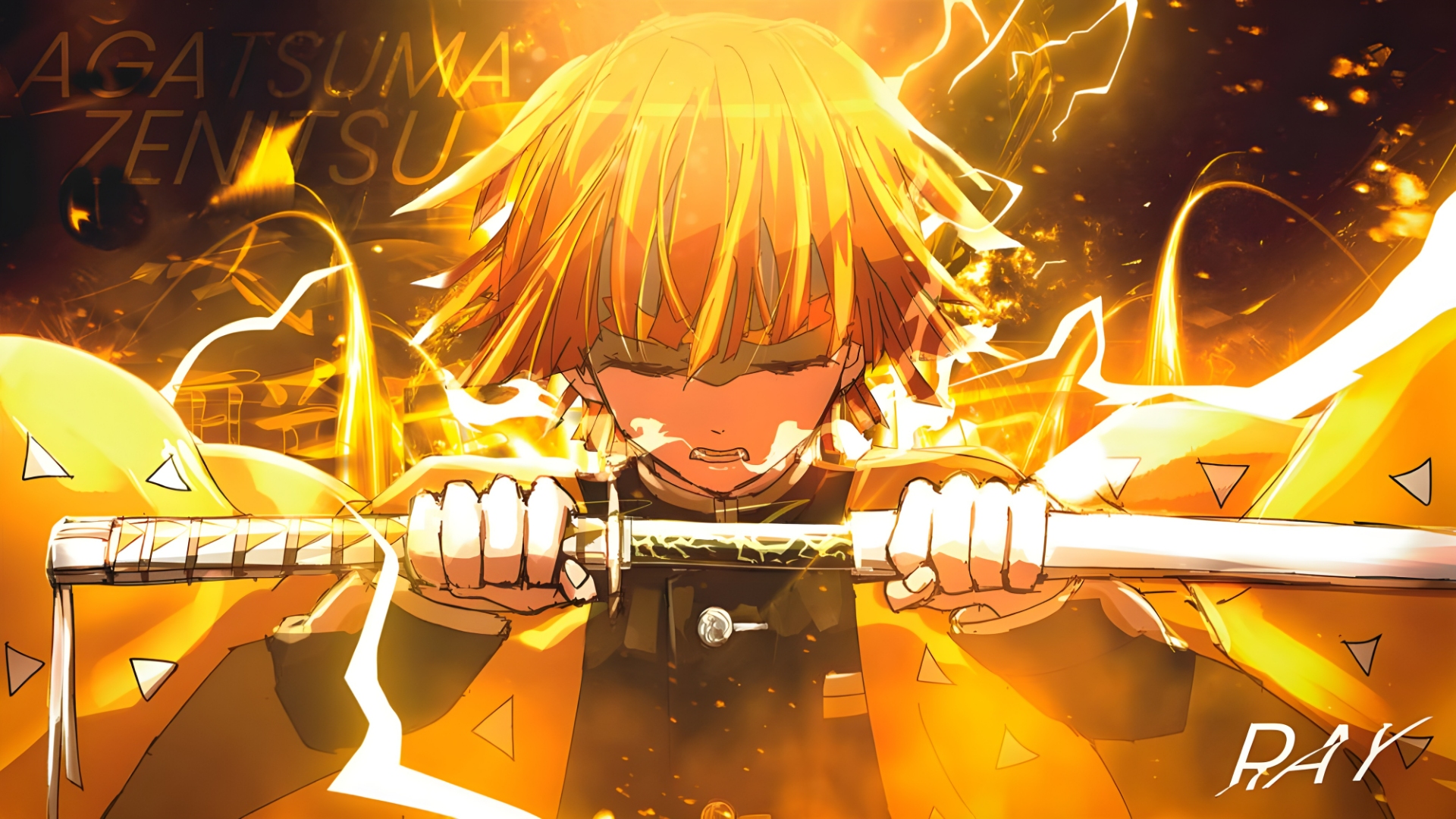 Zenitsu Agatsuma 4k Wallpaper