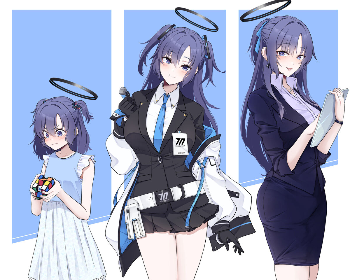 Anime Girls Hayase Yuuka Blue Archive Rubiks Cube Gaming Mat Desk 5334