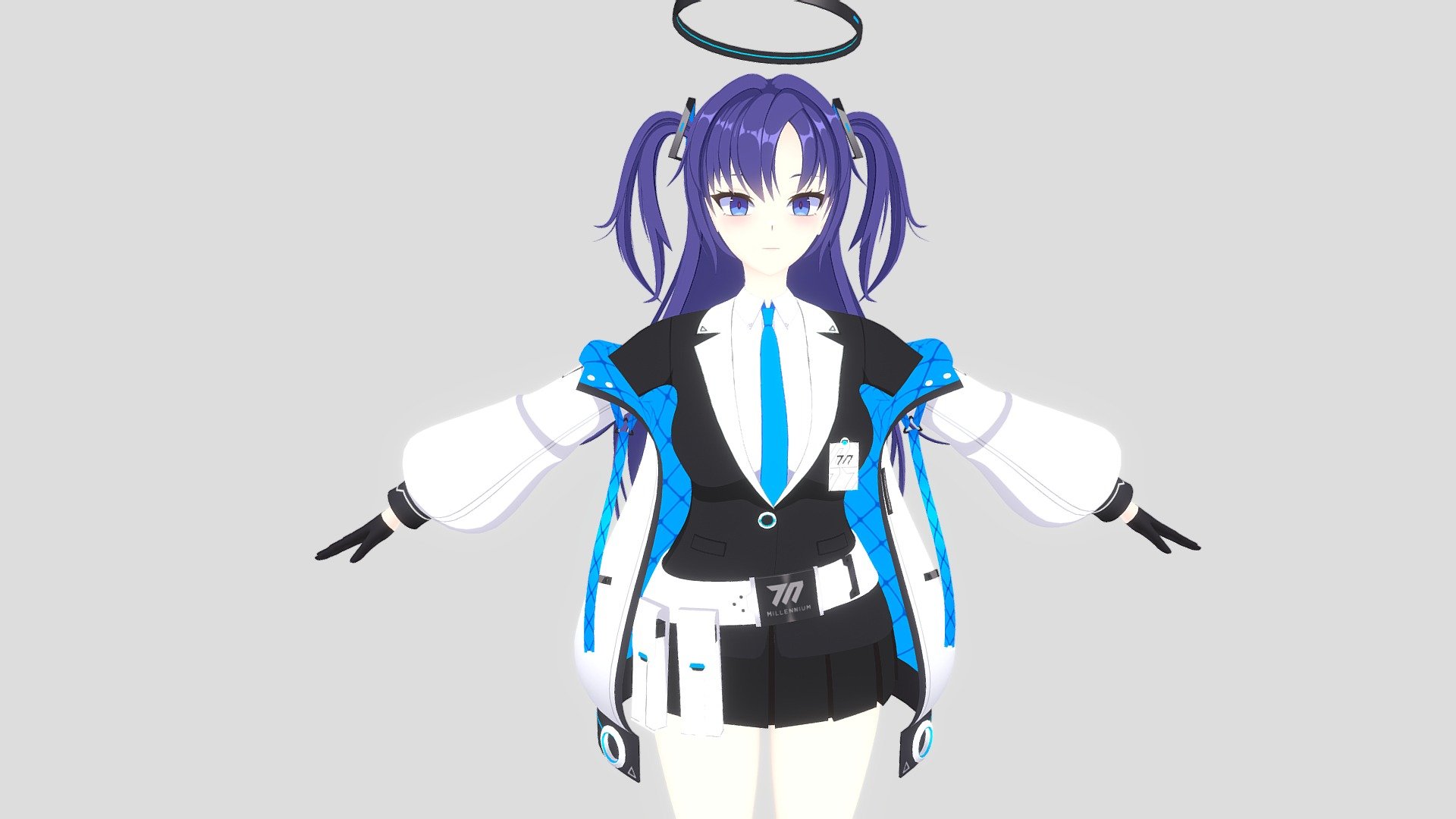 Hayase Yuuka Archive NSFW Model GymOutfit model by riggedart [e27cc34]