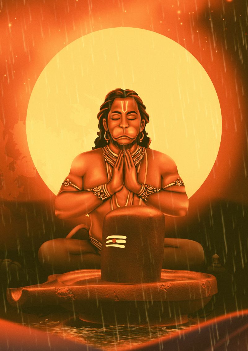 Rudra Avatar, Ram Bhakt Hanuman Wallpaper Mural®
