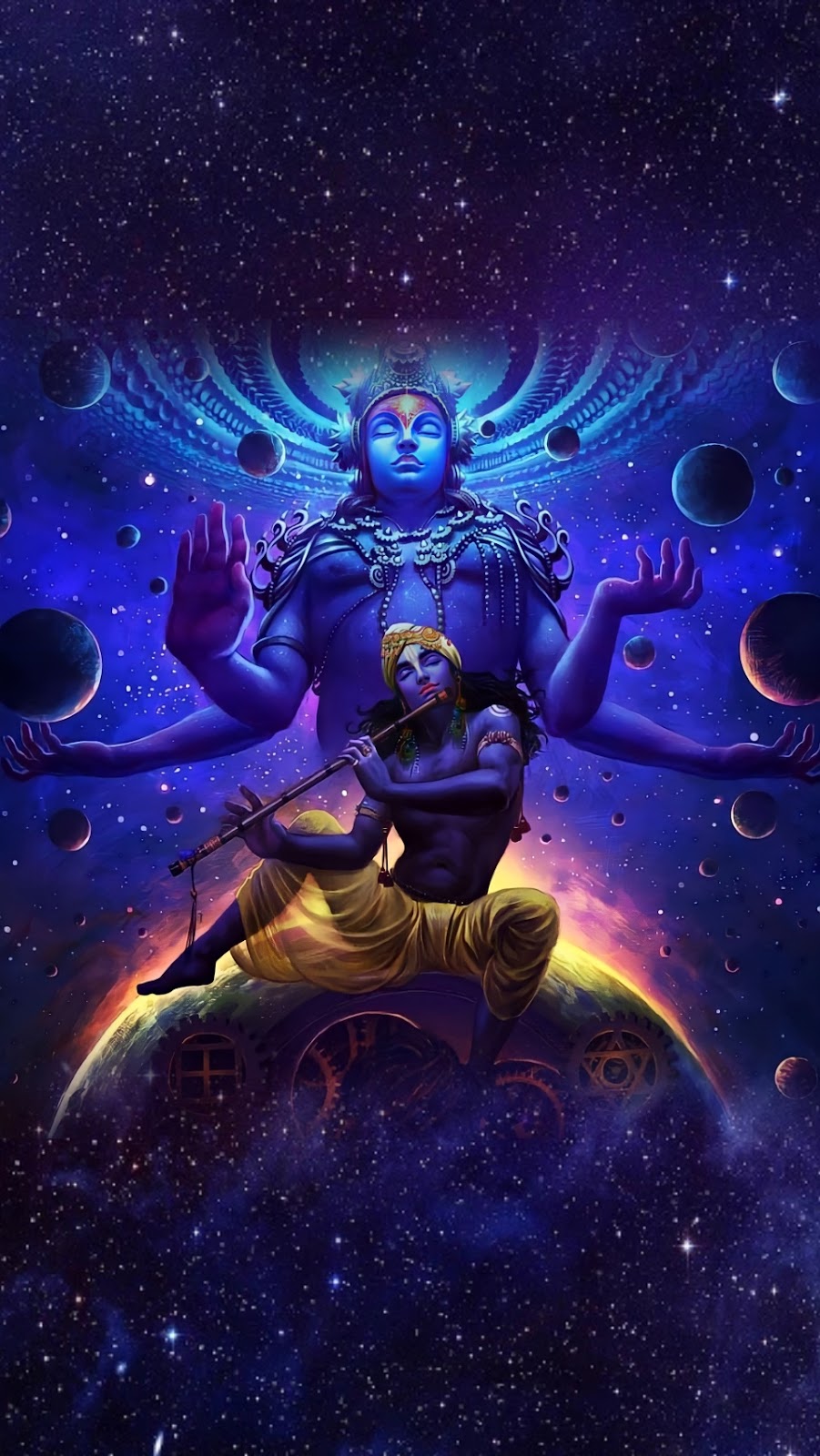 Lord Krishna Mobile Walls
