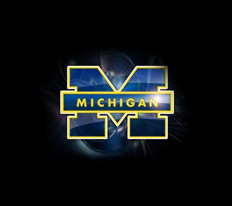 Download Artistic Michigan Football Team Logo Wallpaper
