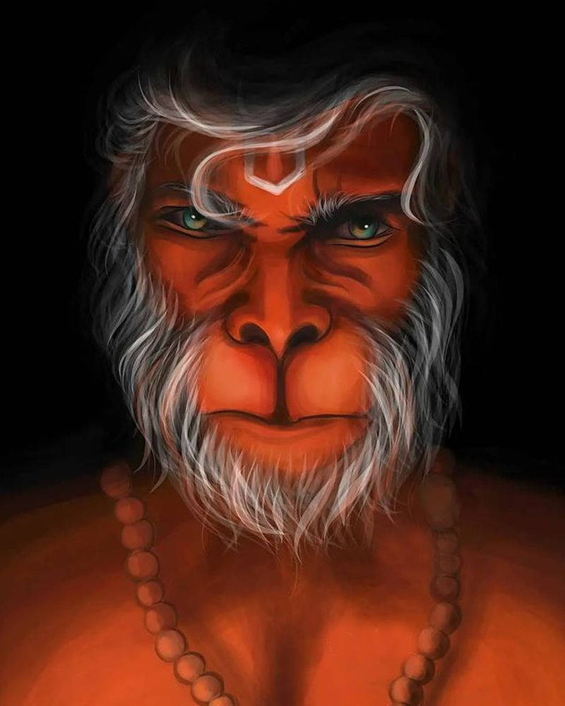 Download Hanuman Art Close Up Wallpaper