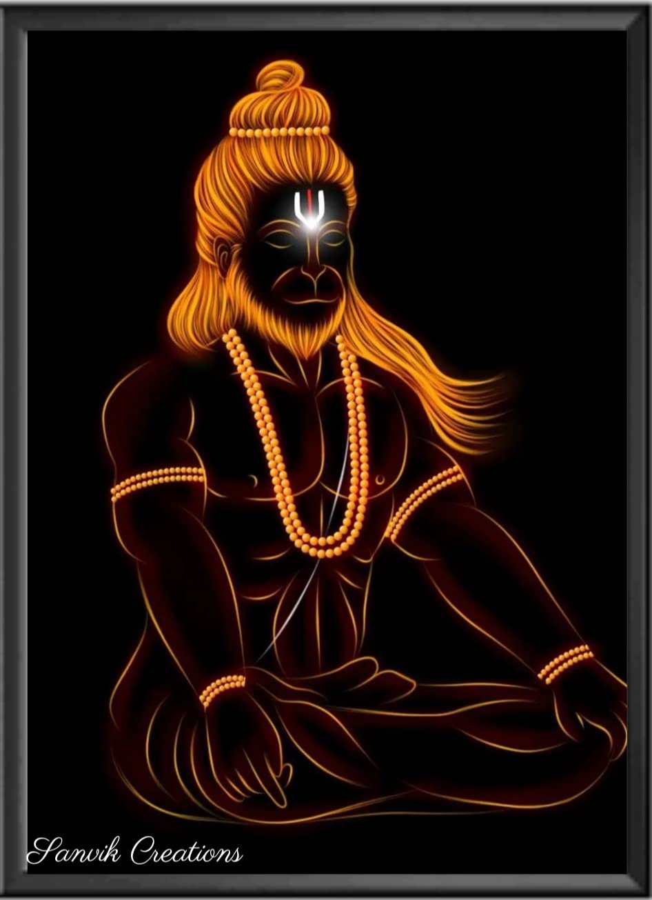 Wood Wall Decor Hanuman Ji Photo Frame, For Home, 12x18 Inches At ₹ 350 Piece In New Delhi