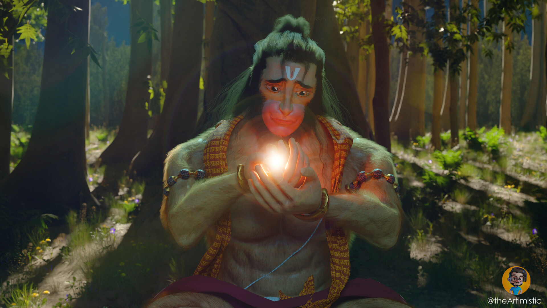 Hindu god hanuman 4K wallpaper and 3D Animation