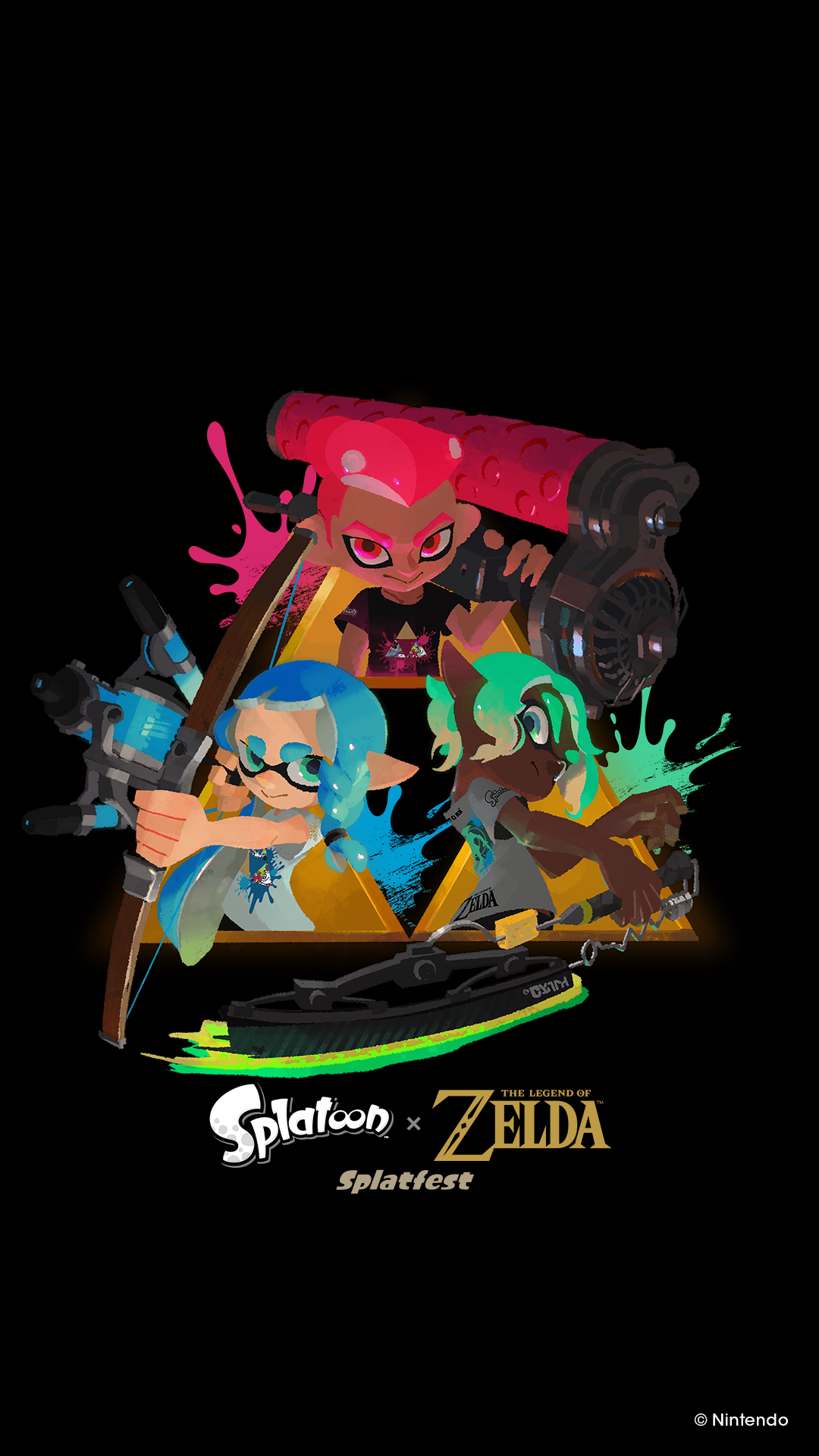 Wallpaper։ Splatoon™ x The Legend of Zelda™ Splatfest 2023, Nintendo, Free Download, Borrow, and Streaming, Internet Archive