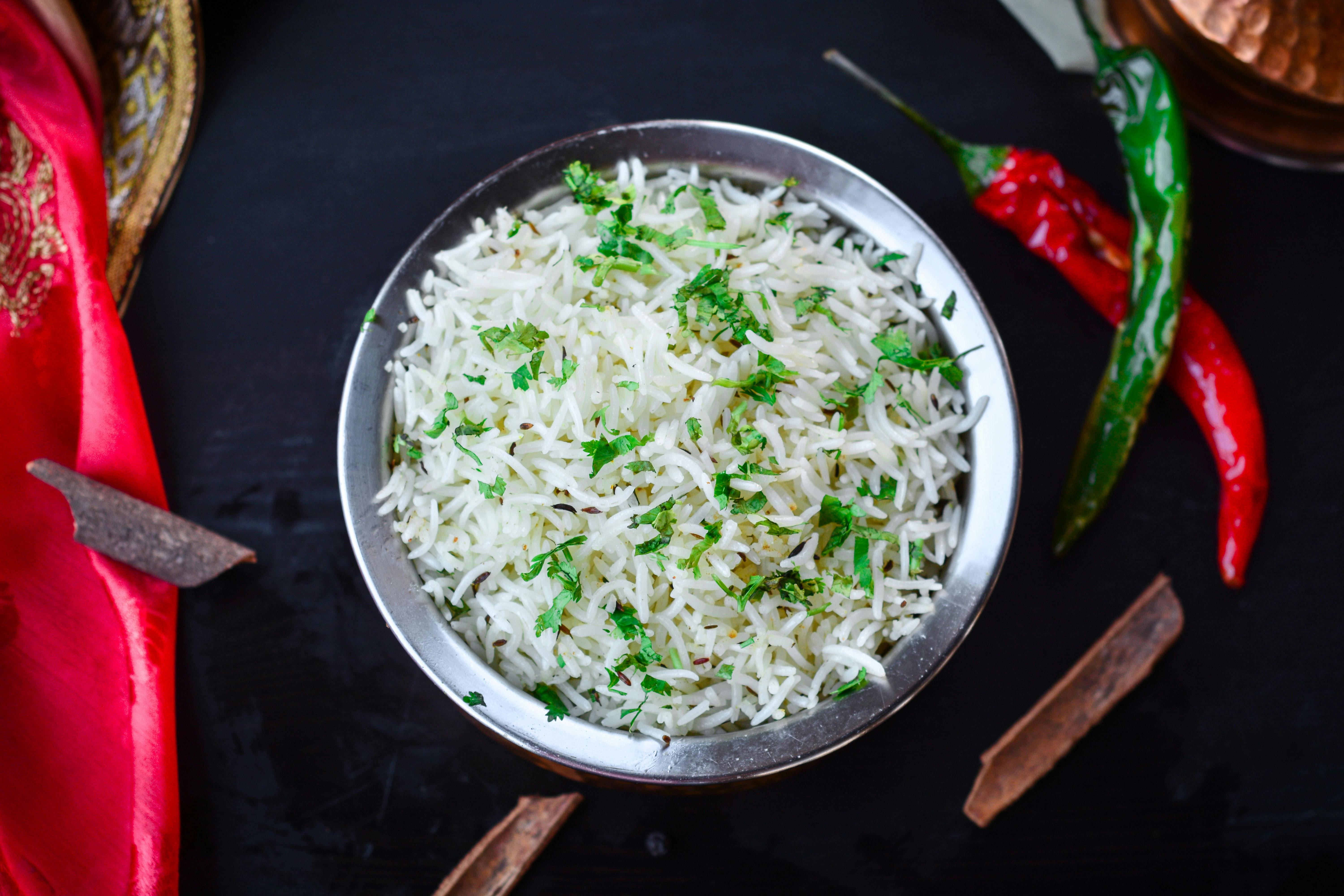 Jeera Rice in Bowl · Free
