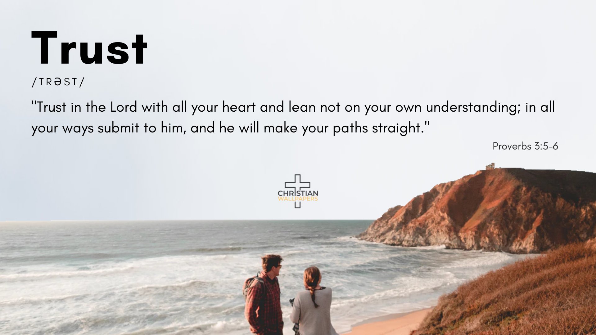 christianwallpaper in the Lord with all your heart and lean not on your own understanding; in all your ways submit to him, and he will make your paths straight