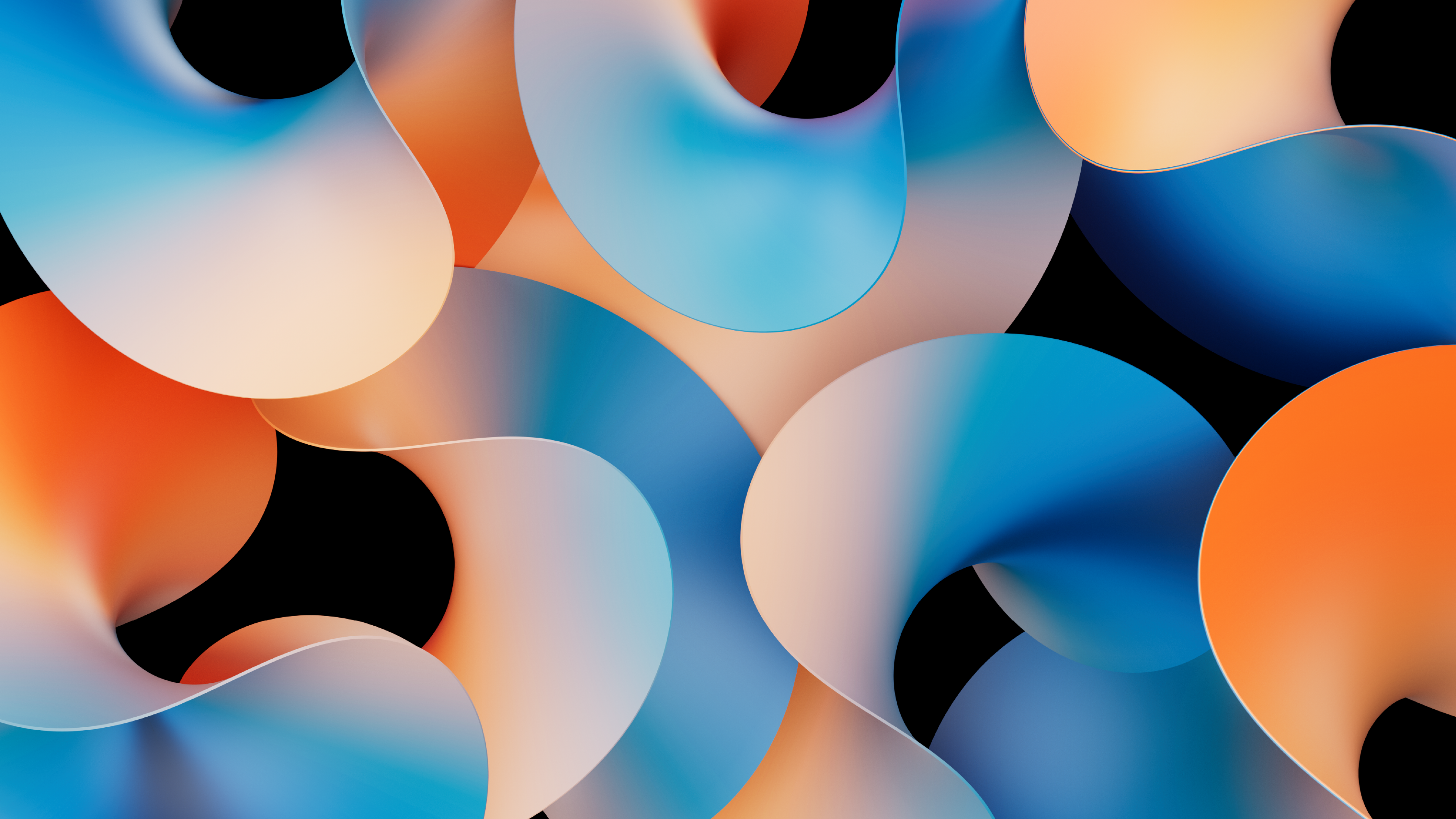 Gradient curves Wallpaper 4K, Colorful abstract