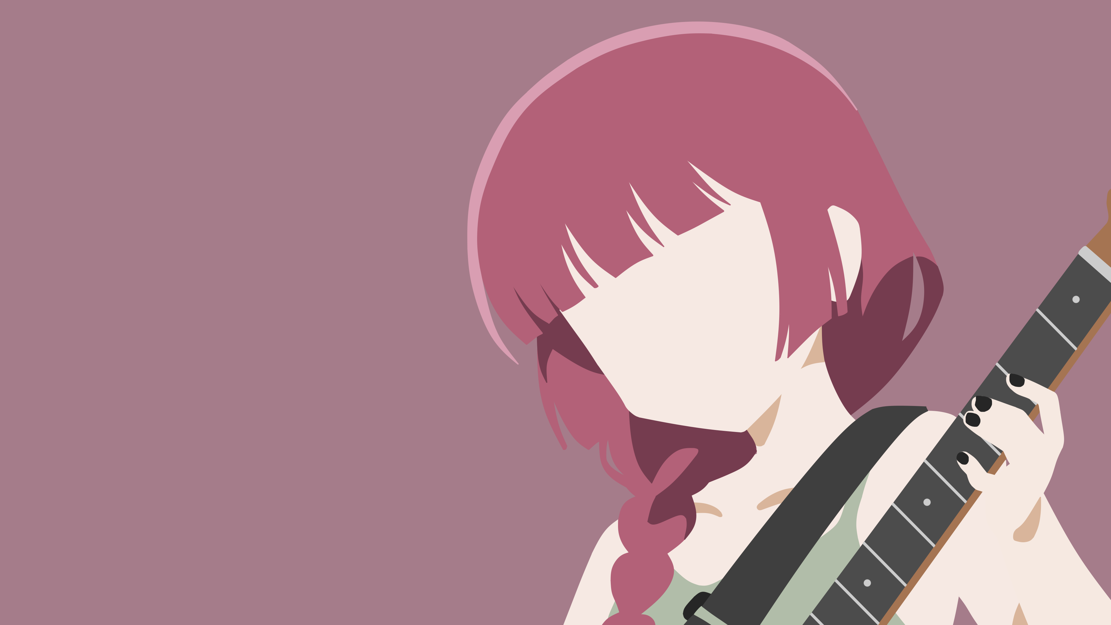 I made a minimalist wallpaper of Kikuri my beloved