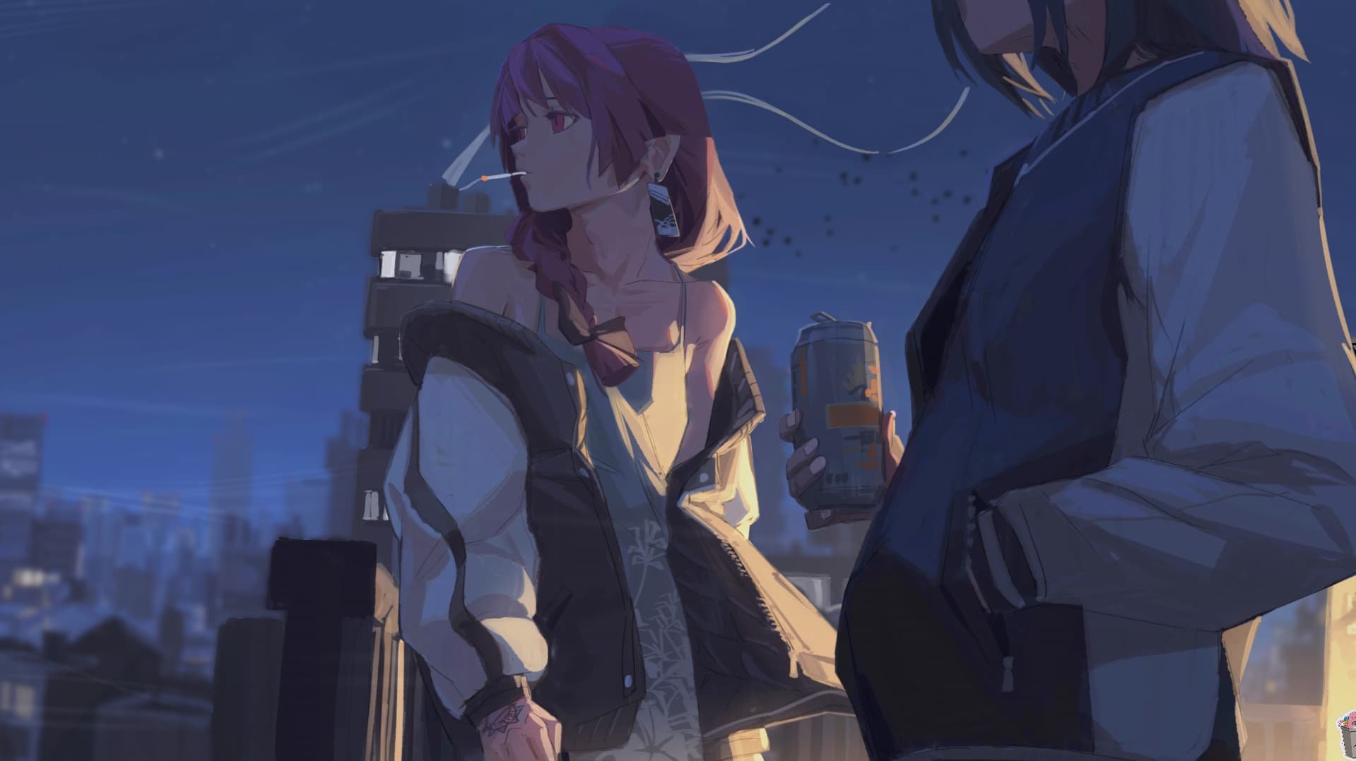 Kikuri Hiroi Rooftop The Rock! Animated Wallpaper