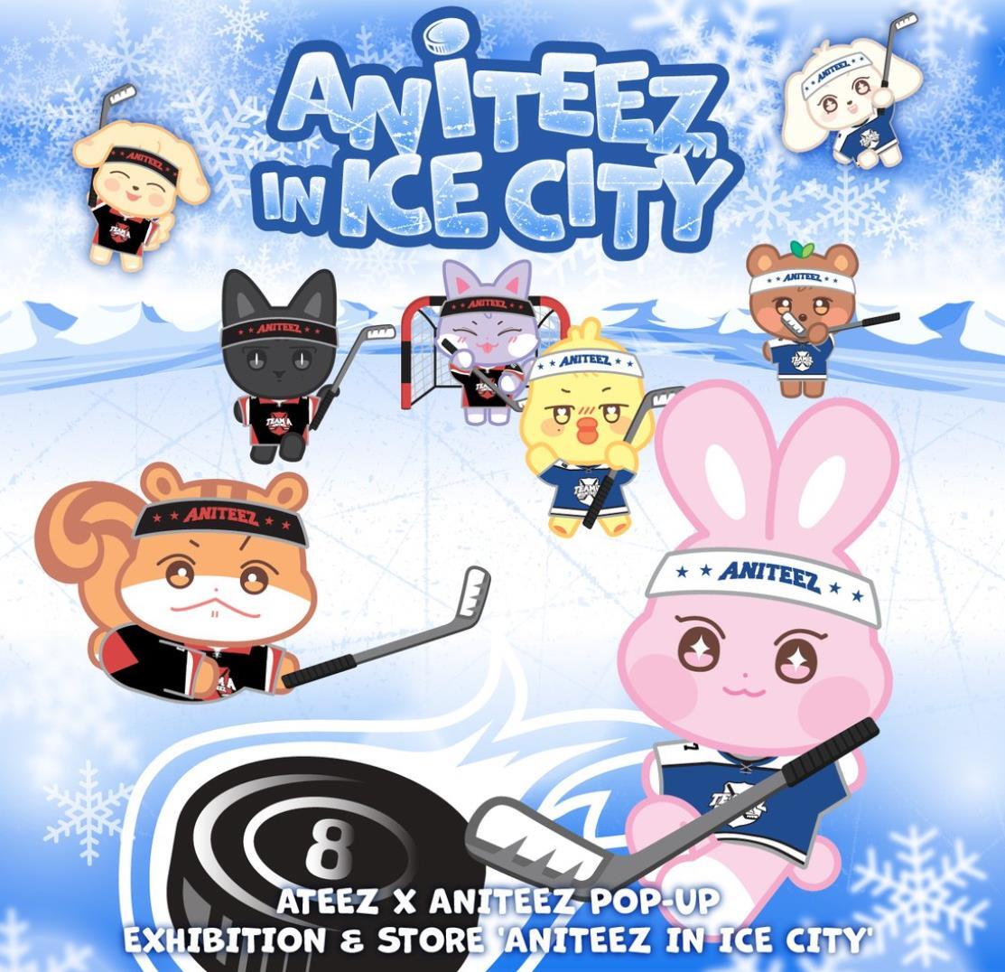 ATEEZ ANITEEZ IN ICE CITY POP UP OFFICIAL MD HOCKEY UNIFORM OUTFIT + PHOTOCARD