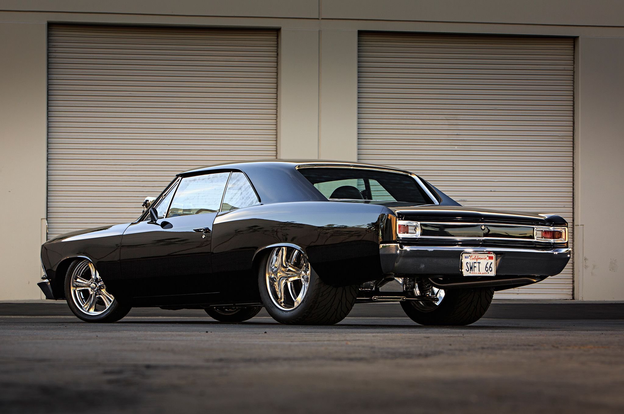 1966, Chevy, Pro, Street, Chevelle, Black, Cars, Modified Wallpaper HD / Desktop and Mobile Background