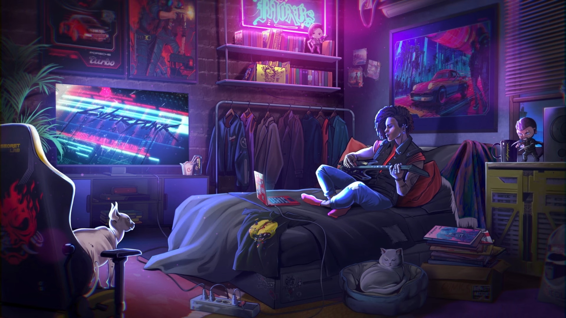 Cyberpunk room [1920x1080]