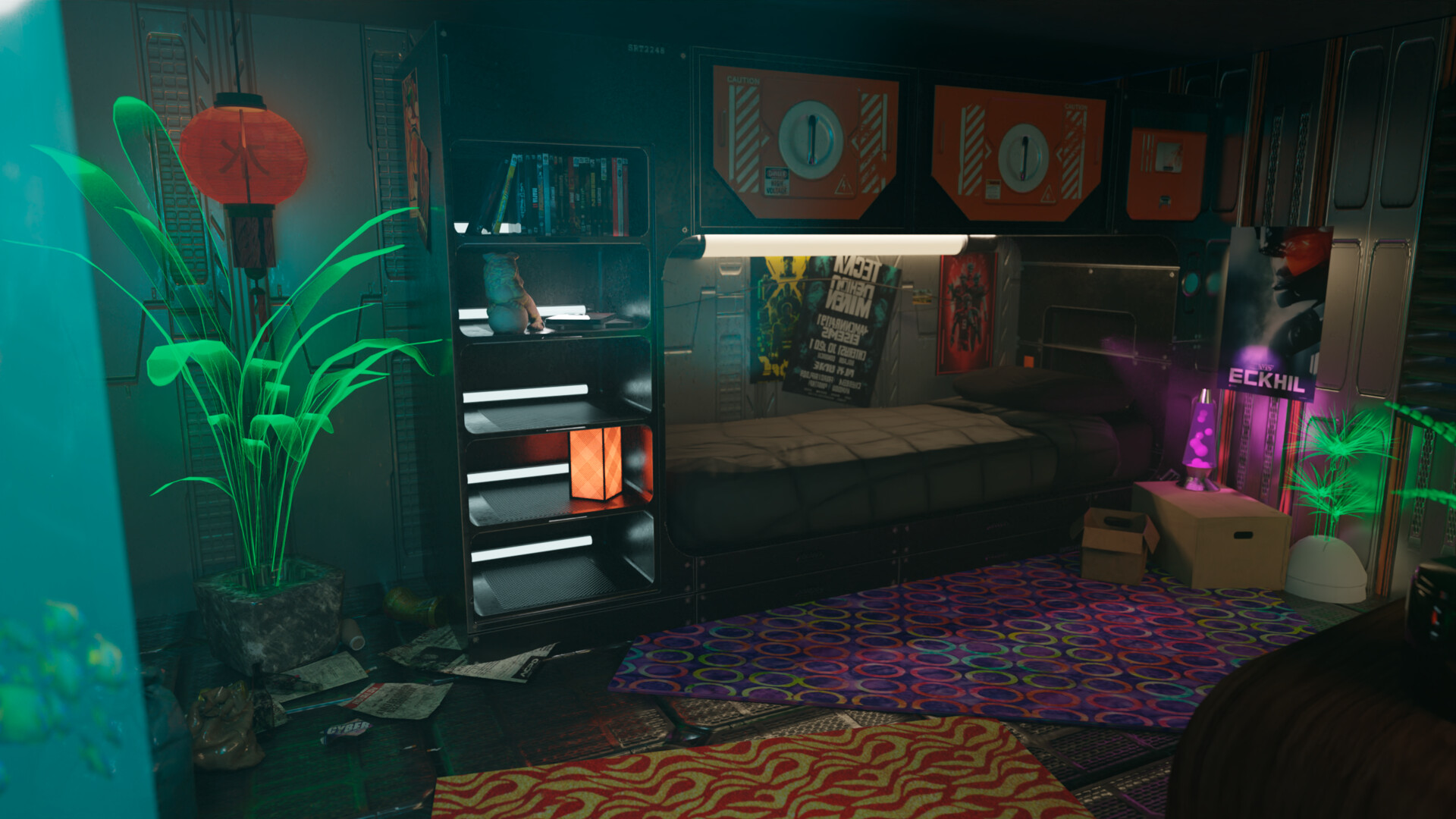 Cyberpunk bedroom