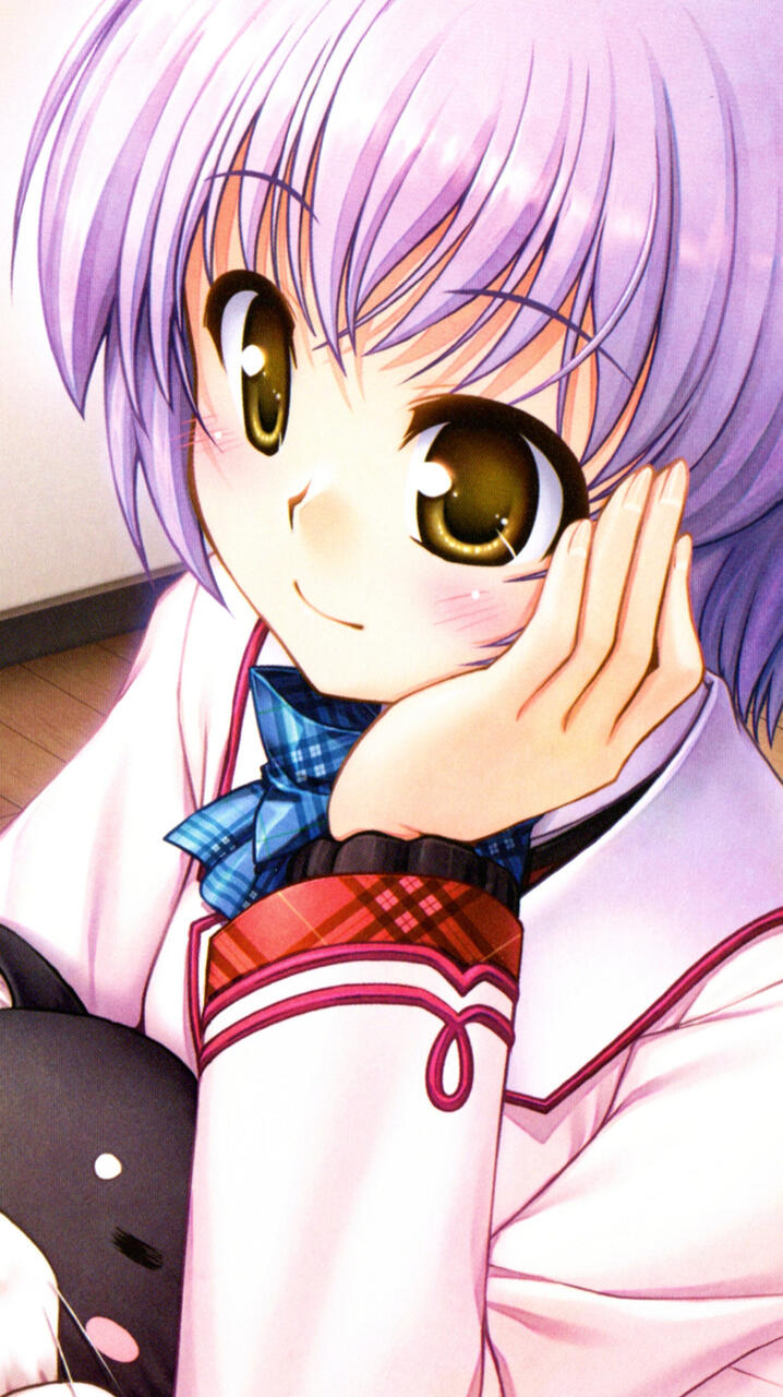 Wallpaper purple hair wallpaper misono senri daitoshokan no hitsujikai an anime anime 720x1280 HD from uaha image and screensavers