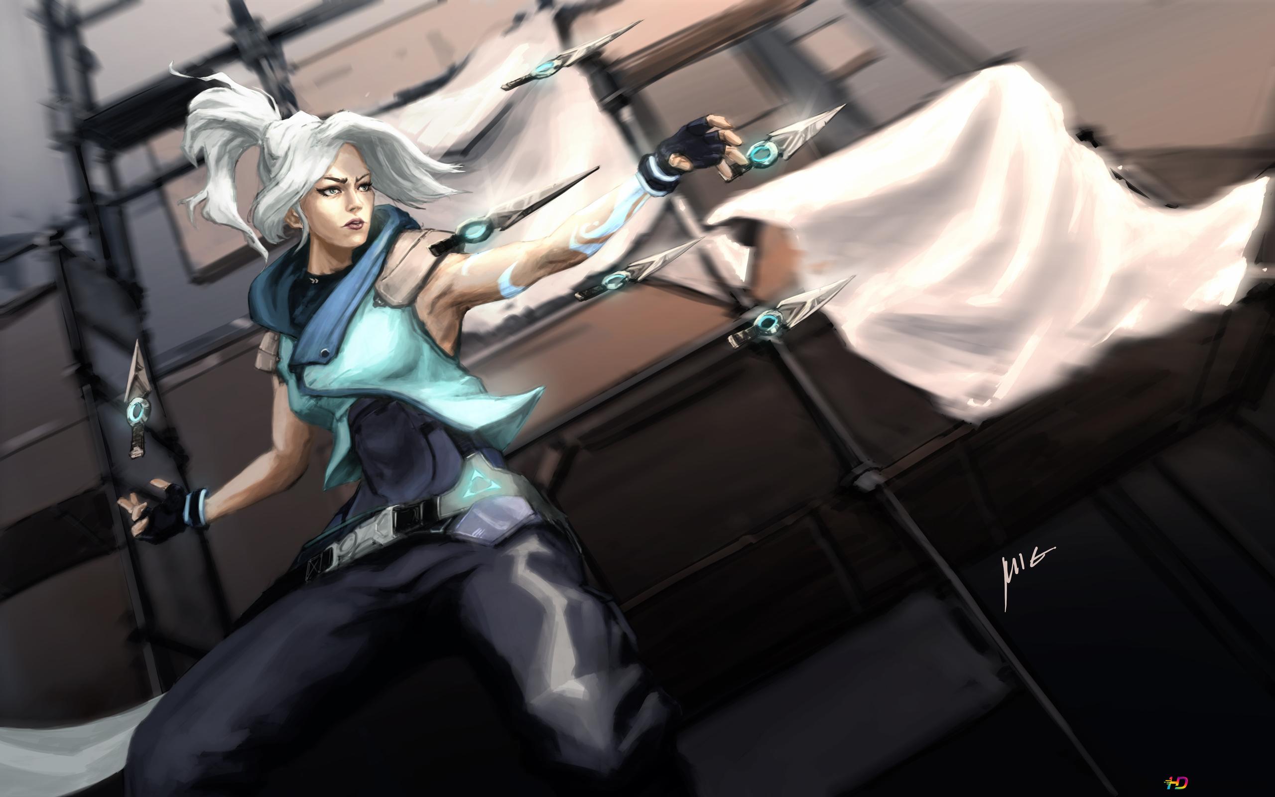 Jett throws knives while airborne 4K wallpaper download