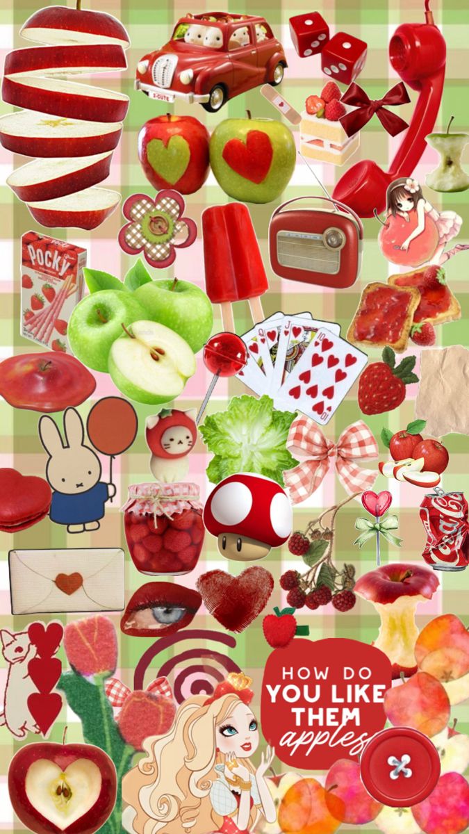 Apple aesthetic collage twee