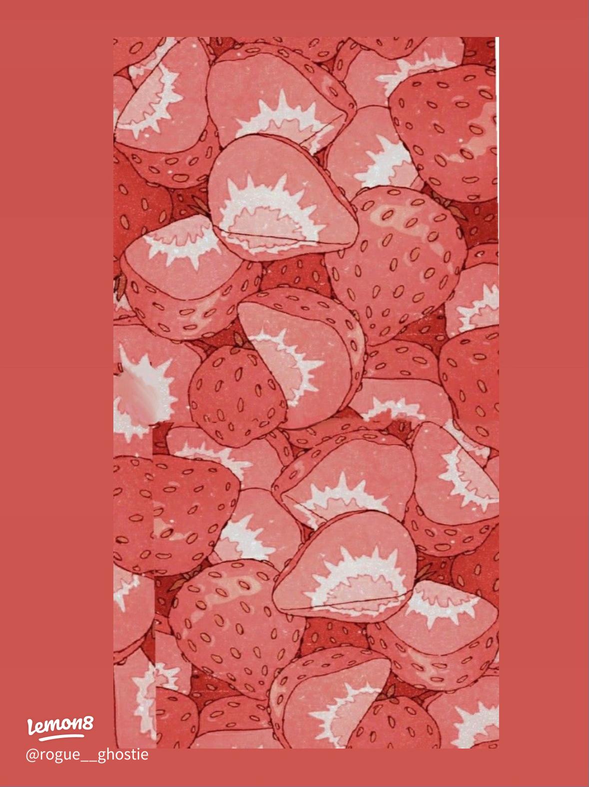 Stunning Strawberry Phone Background for Aesthetic Vibes