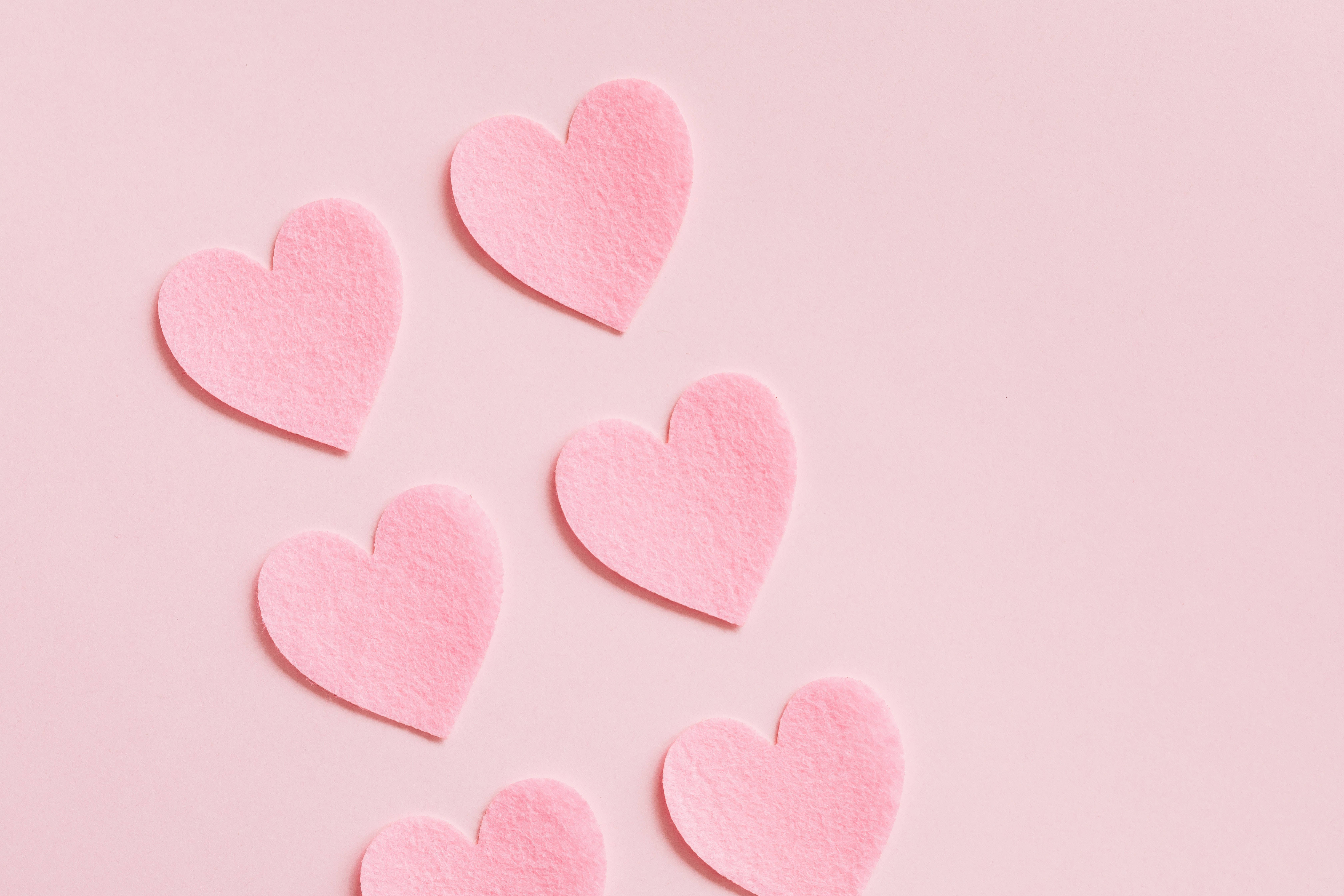 Pastel Pink Heart Background