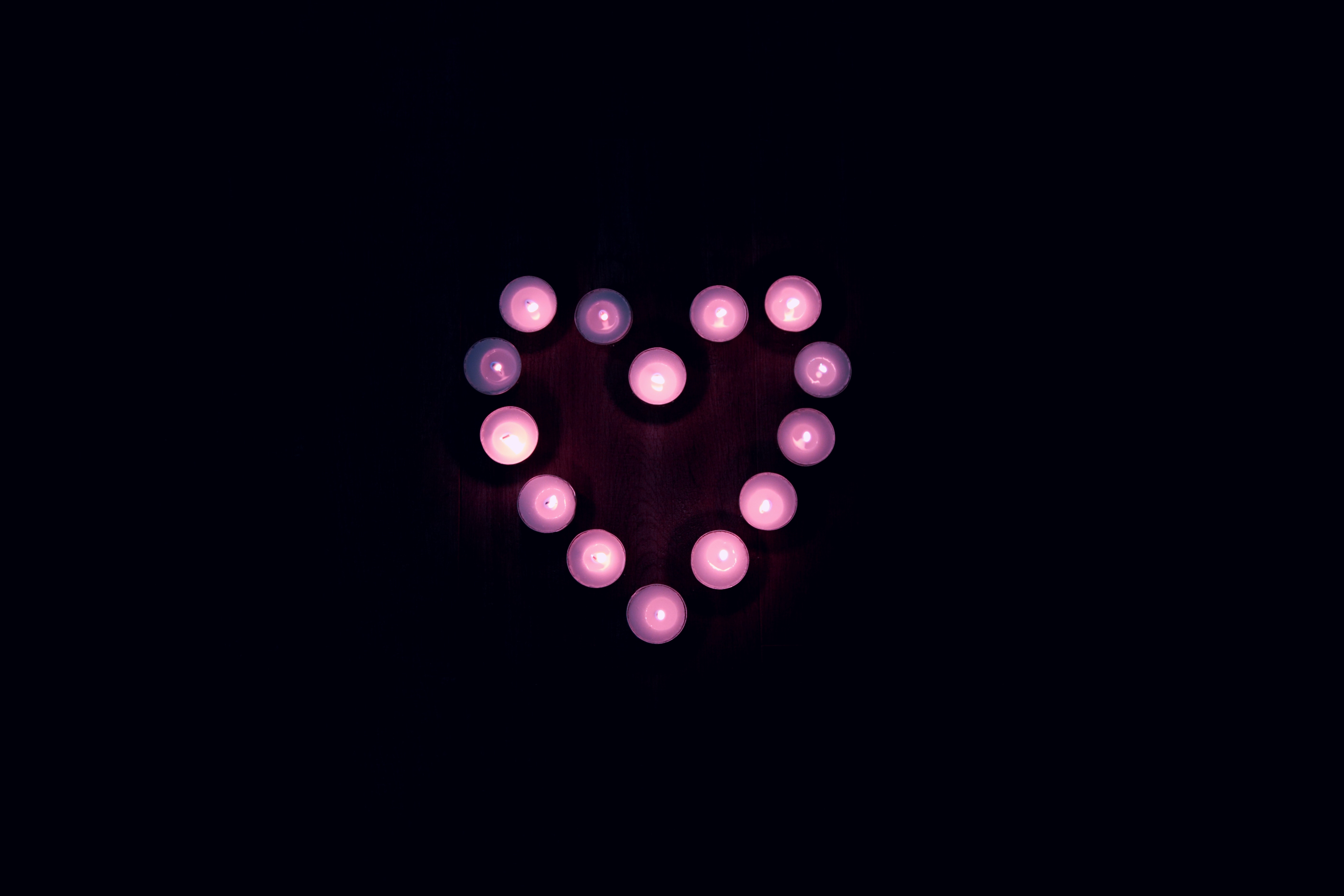 Wallpaper Heart, Pink, Purple, Light, Magenta, Background Free Image