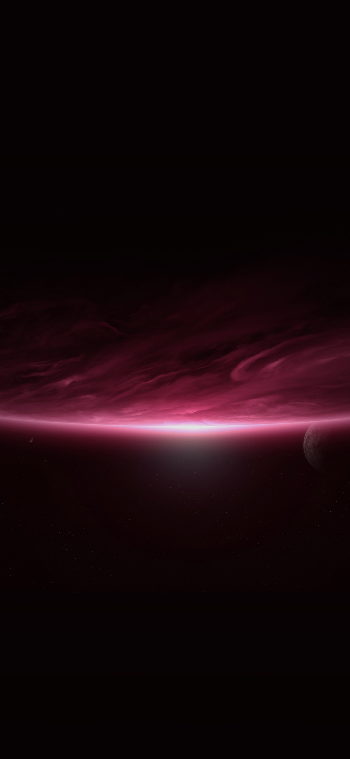 space sunrise red dark minimal
