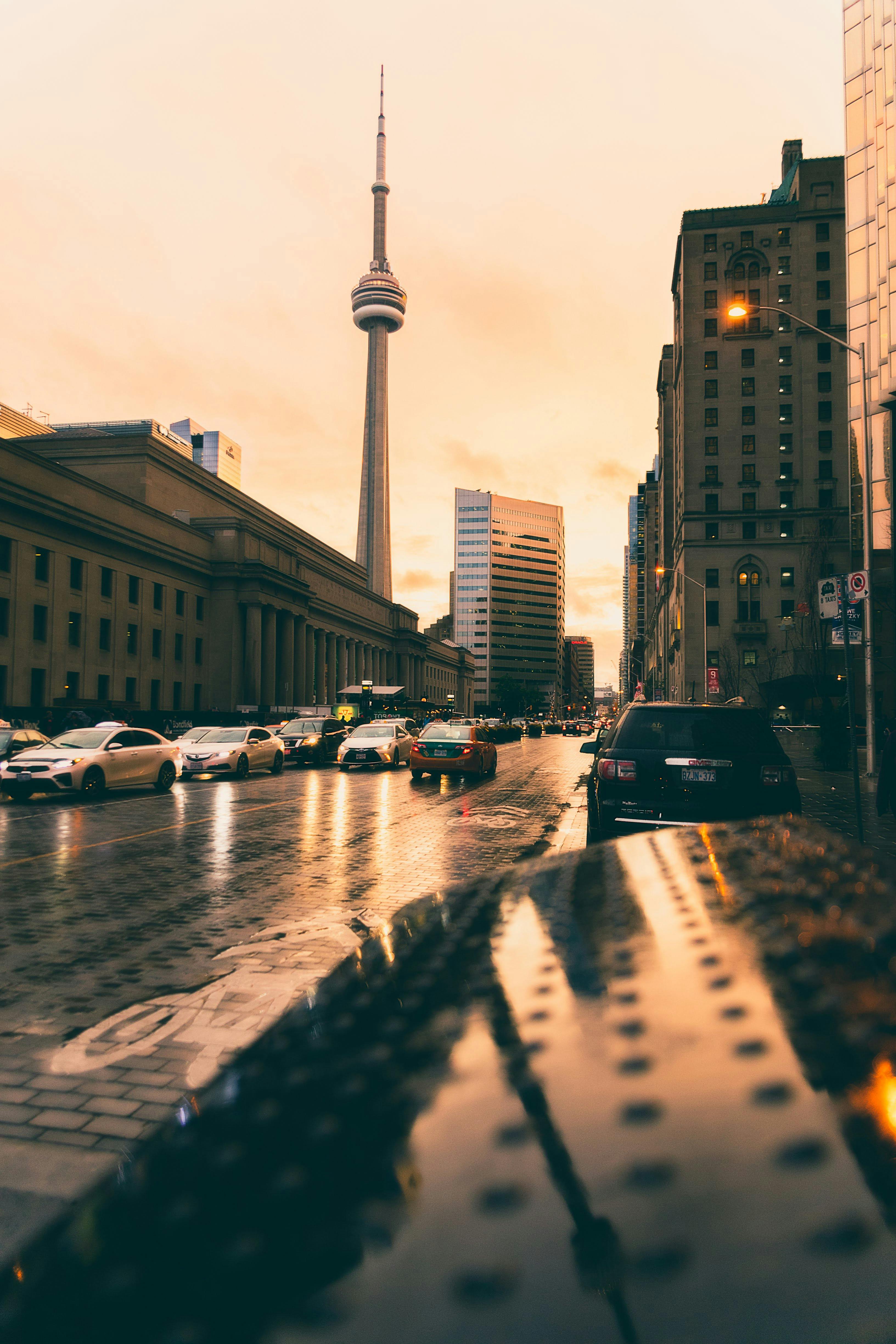 Vehicles on the Road of Downtown Toronto · Free