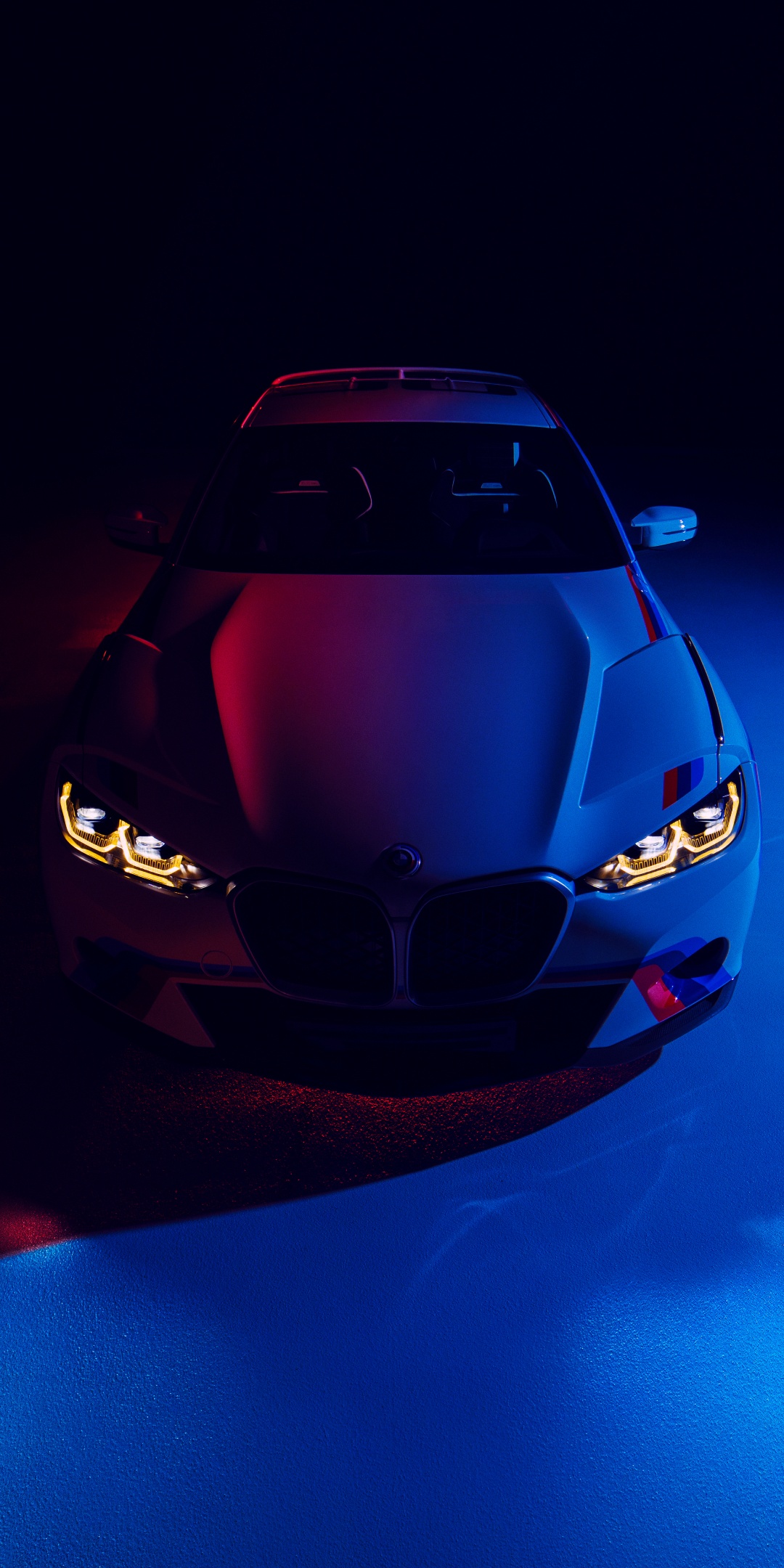 BMW CSL Wallpaper 4K, 8K, Colorful, Dark room, CGI